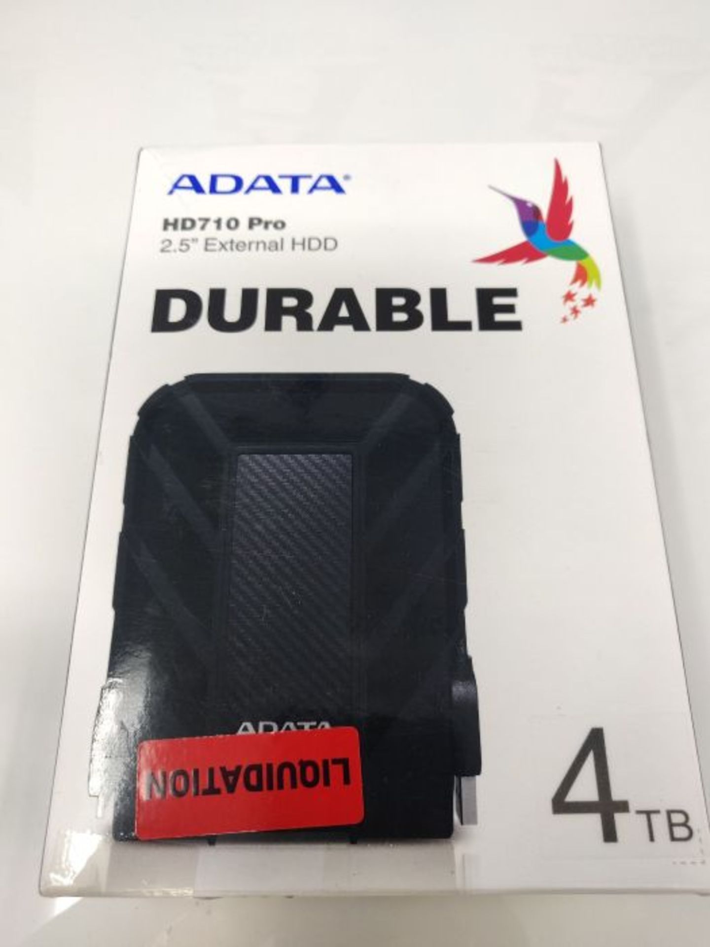 RRP £114.00 ADATA HD710 Pro 4TB USB 3.1 IP68 Waterproof/Shockproof/Dustproof Ruggedized External H - Image 2 of 3