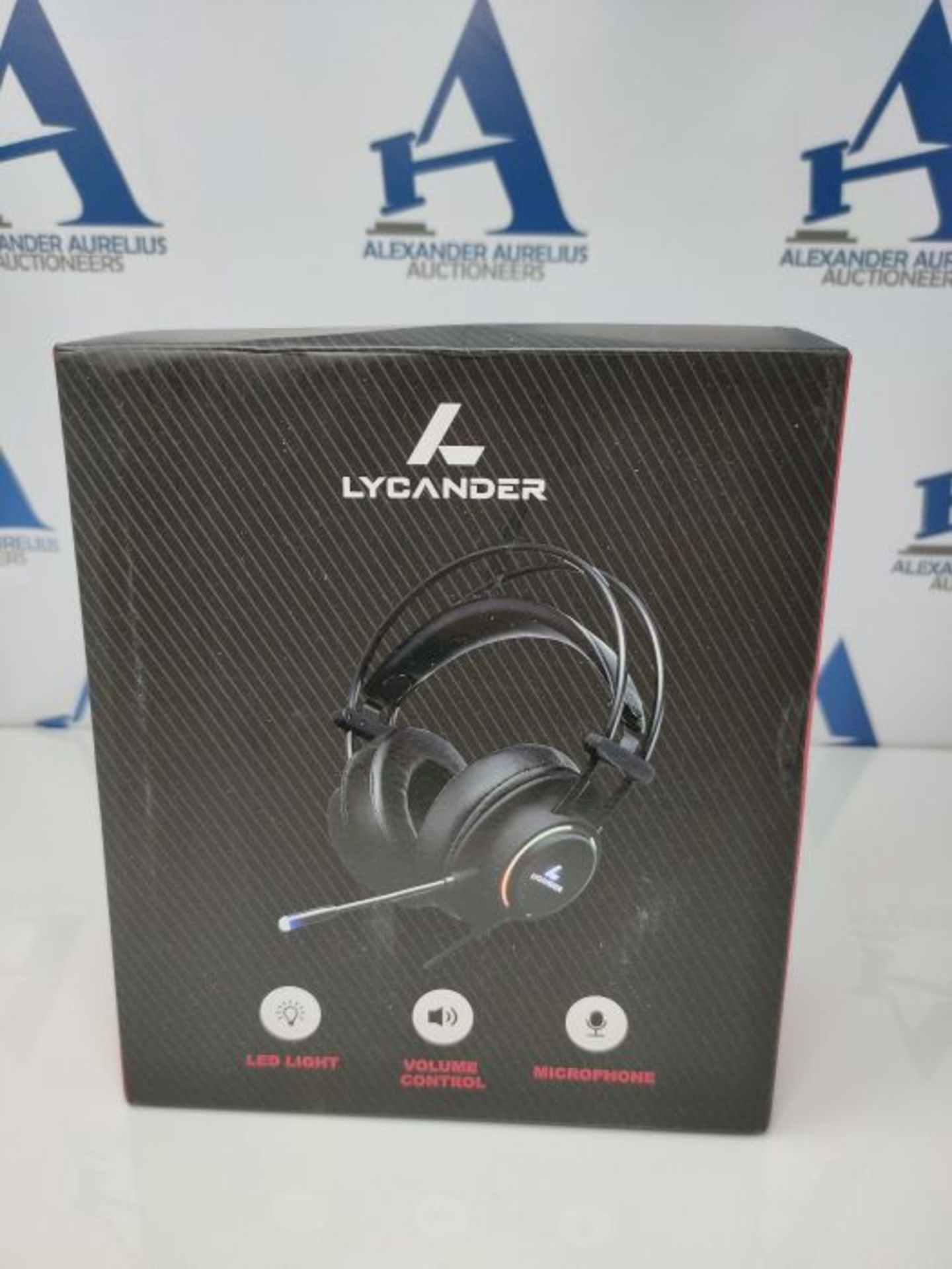 LYCANDER Gaming-Headset mit Mikrofon und LED-Licht, 3,5 mm Eingang, fÃ¼r PC, PS4, Xb - Image 2 of 3