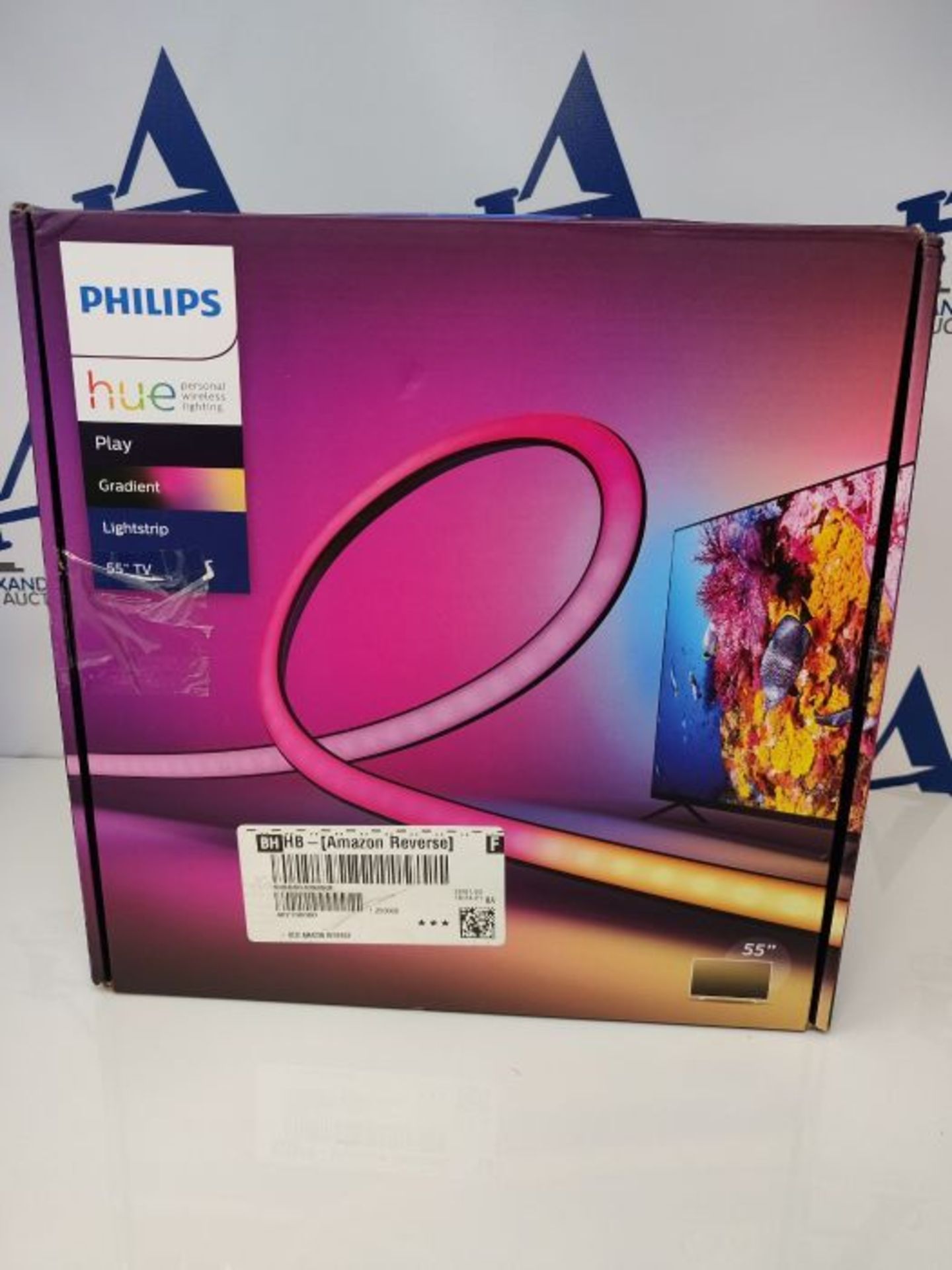 RRP £209.00 Philips Hue Gradient Lightstrip for 55 Inch TVs, Sync with Media and Gaming Smart Ente - Image 2 of 3