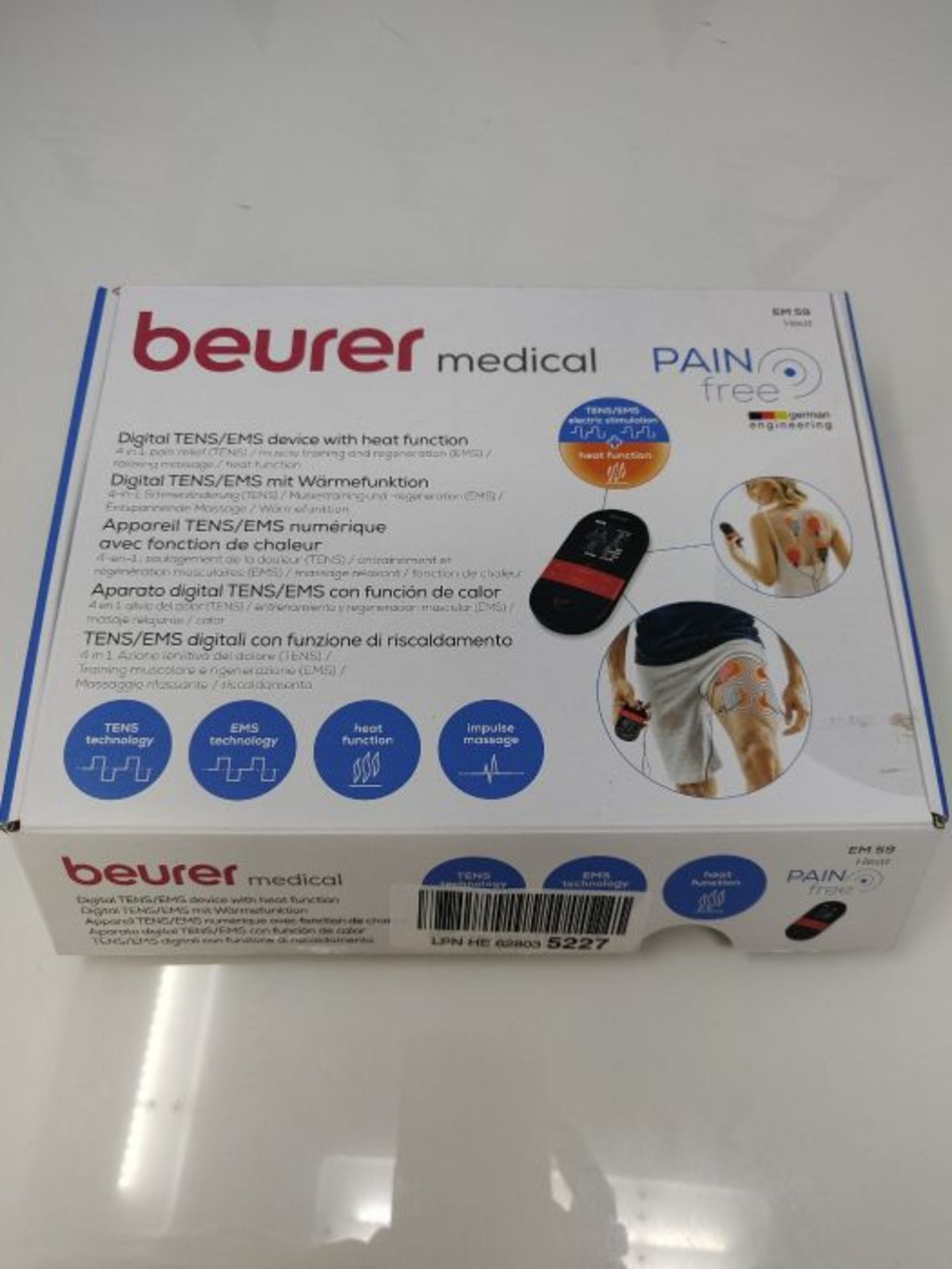 RRP £100.00 Beurer EM59 Digital TENS/EMS Device with Heat | 4-in-1 stimulation device for pain the - Image 2 of 3