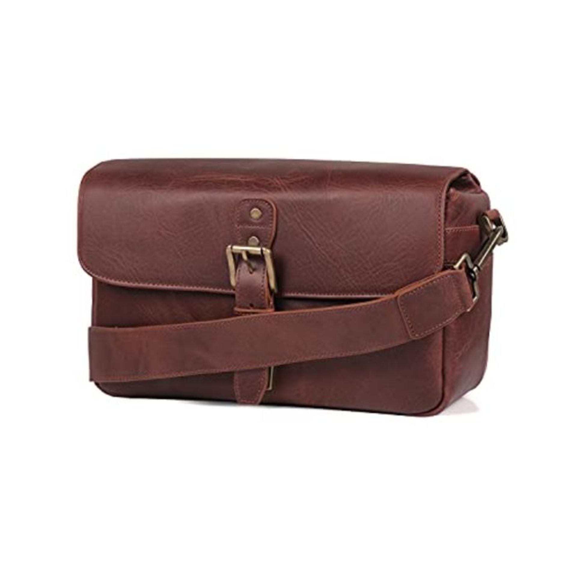 RRP £110.00 MegaGear MG1332 Torres Genuine Leather Camera Messenger Bag for Mirrorless, Instant an