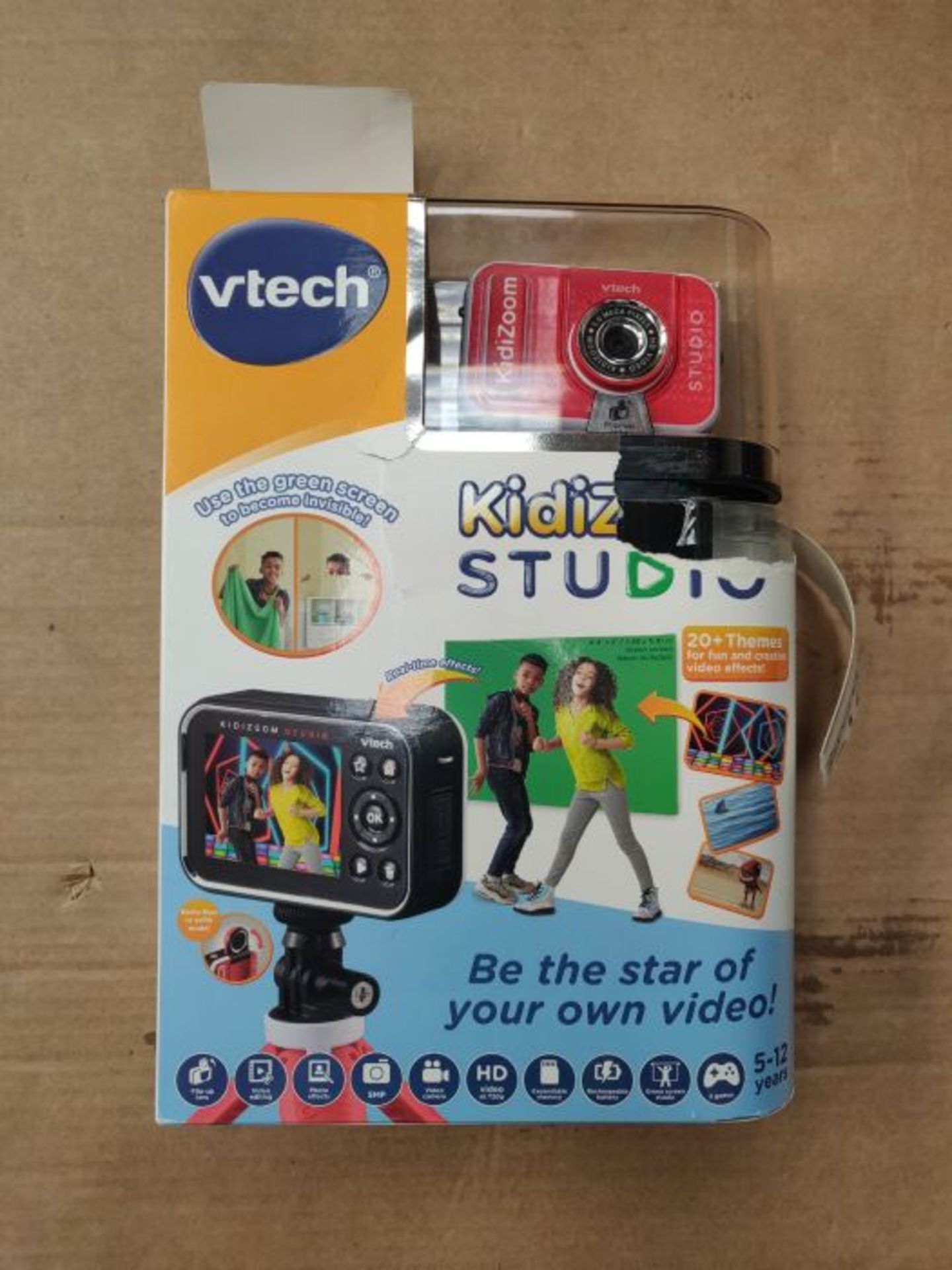 RRP £62.00 VTech KidiZoom Studio (Red), Video Camera for Children with Fun Games, Kids Camera wit - Image 2 of 2