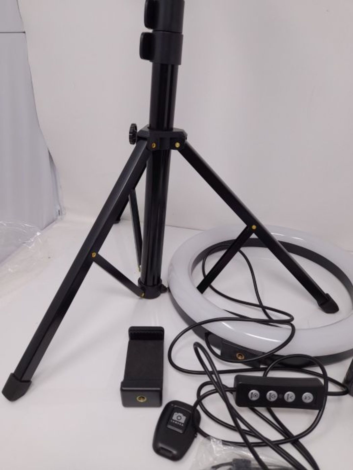 [CRACKED] UPhitnis 10" Ring Light with Tripod Stand & Phone Holder, Selfie Ring Light - Image 3 of 3