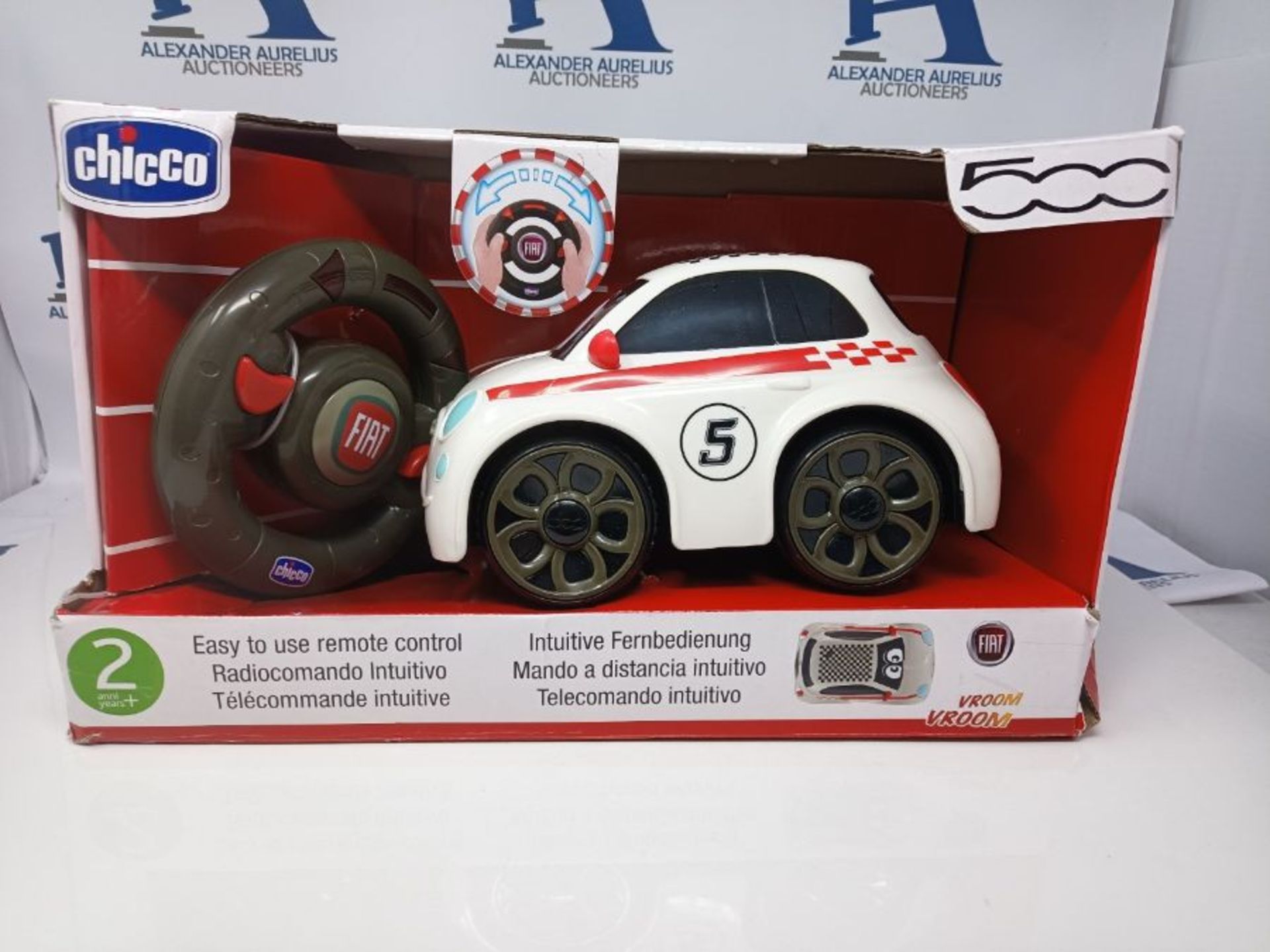 Chicco Fiat 500 Sport Remote Control Car for Kids, Radio Controlled Car with Intuitive - Image 2 of 3