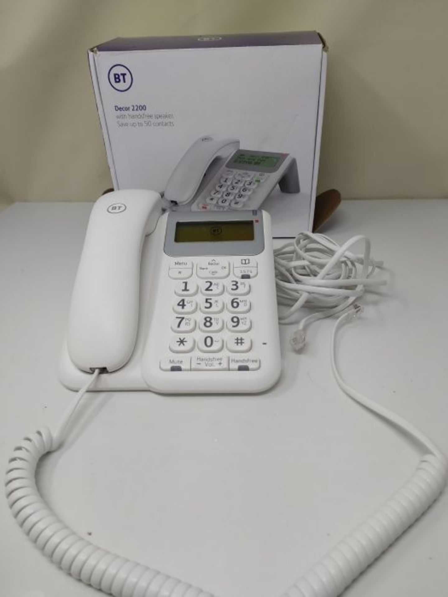 BT Decor Corded Telephone, White - Image 2 of 2