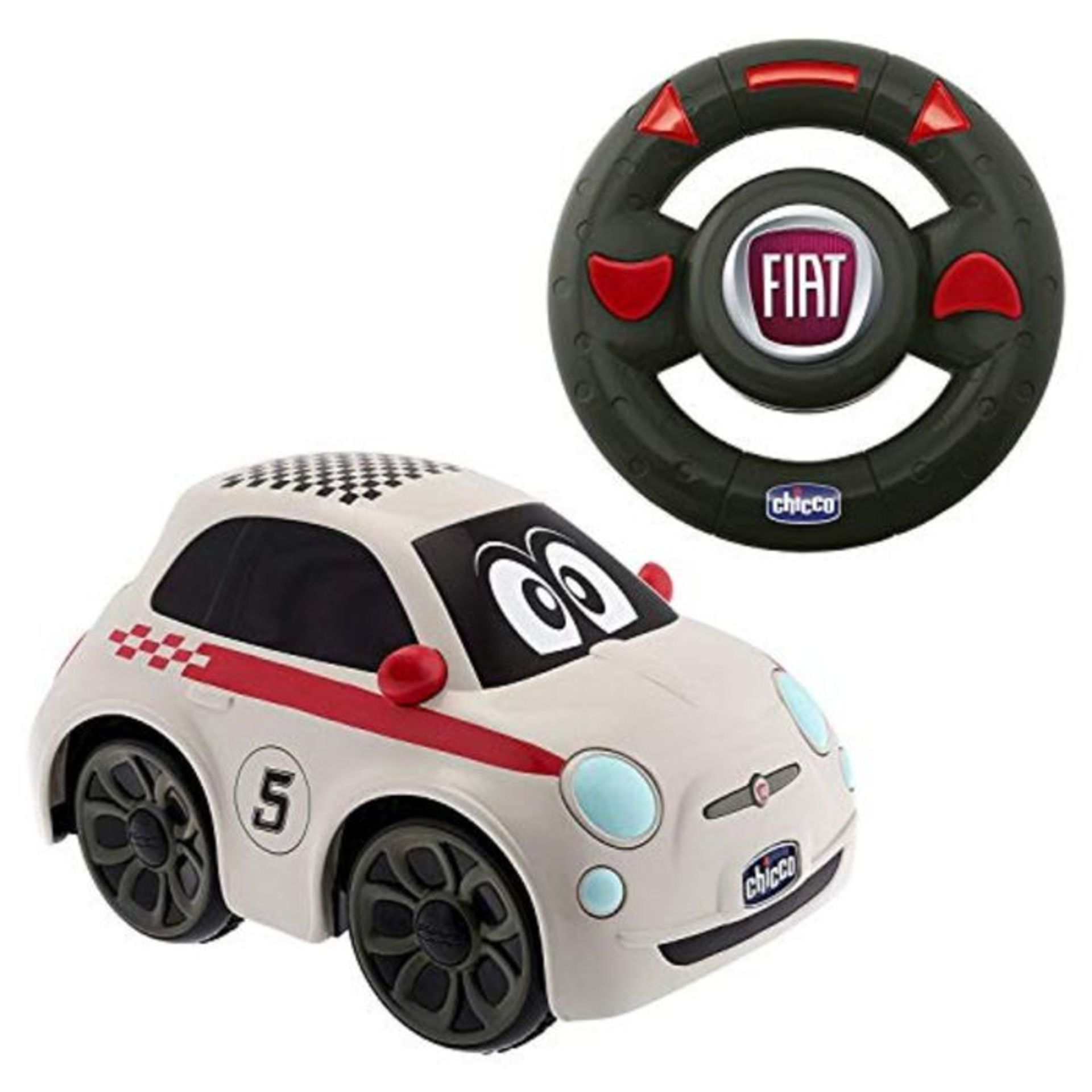 Chicco Fiat 500 Sport Remote Control Car for Kids, Radio Controlled Car with Intuitive