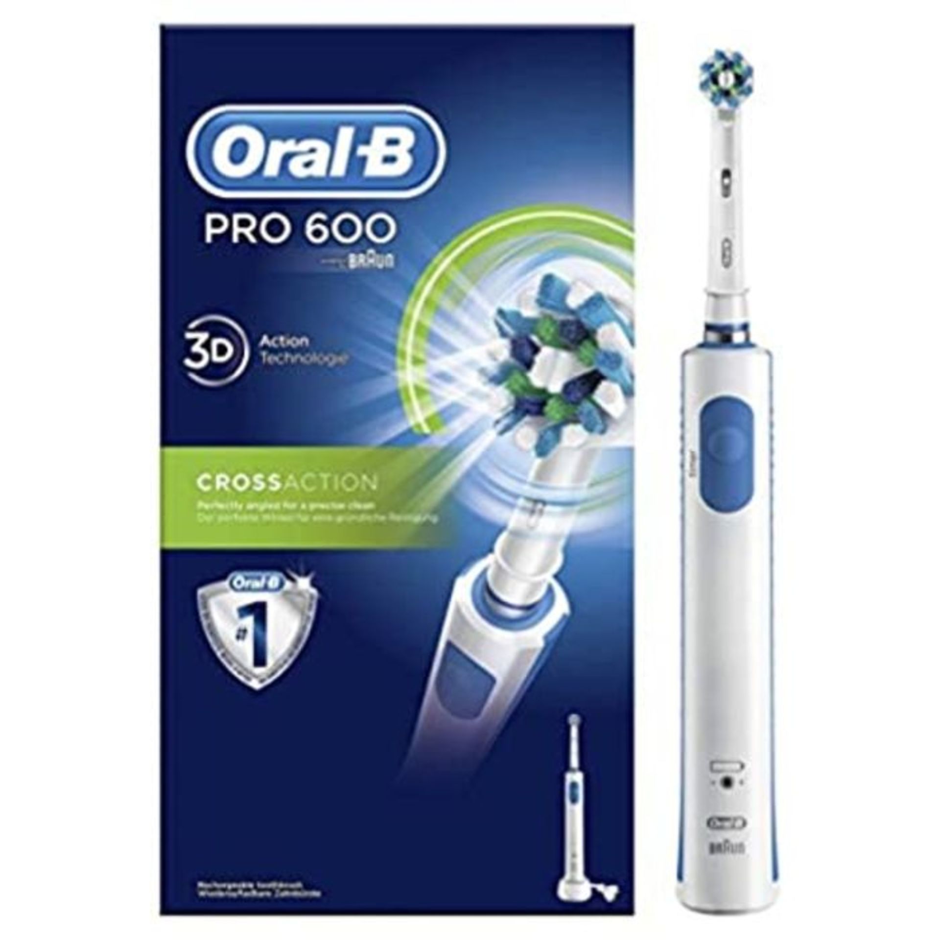 Oral-B Pro 600 Brosse Ã¬ Dents Ã0 lectrique Rechargeable Avec 1 Manche Et 1 Bross