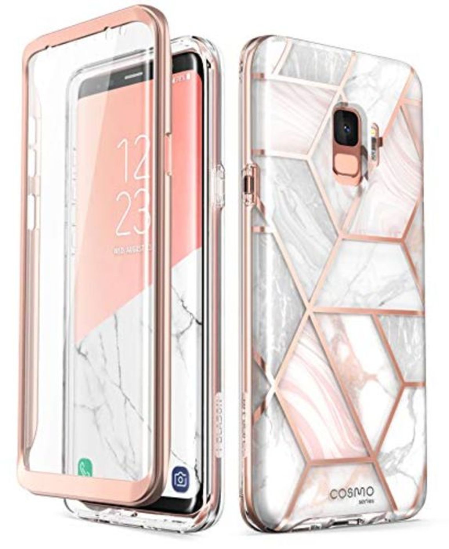 i-Blason Samsung Galaxy S9 Case, [Built-in Screen Protector] [Cosmo] Full-body Glitter