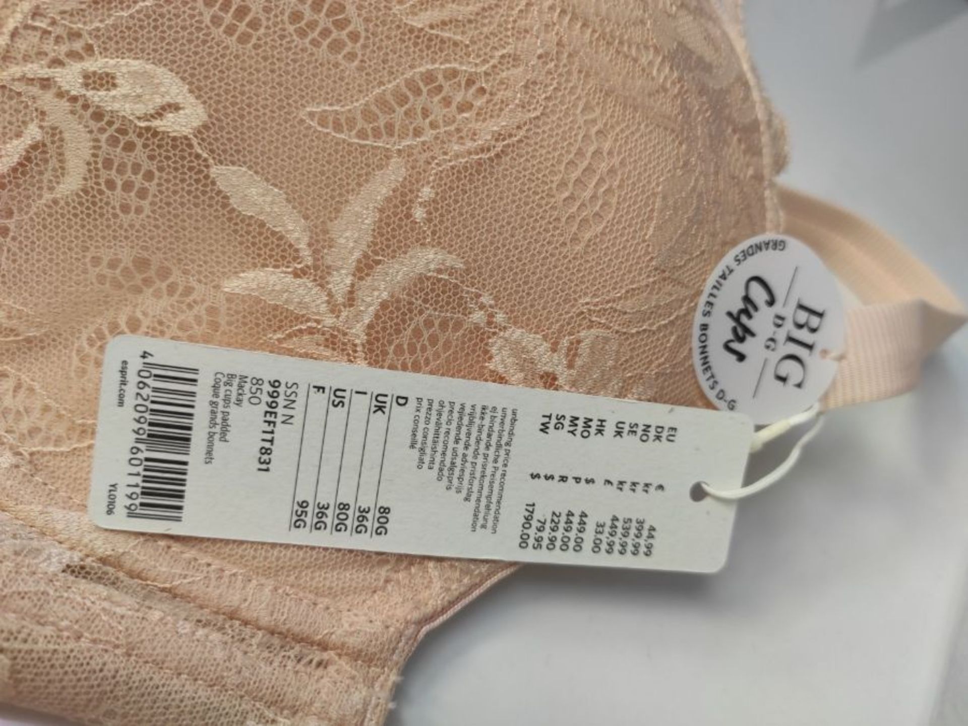 Gossard Superboost Lace Plunge Women's Bra Nude 36F - Image 3 of 3