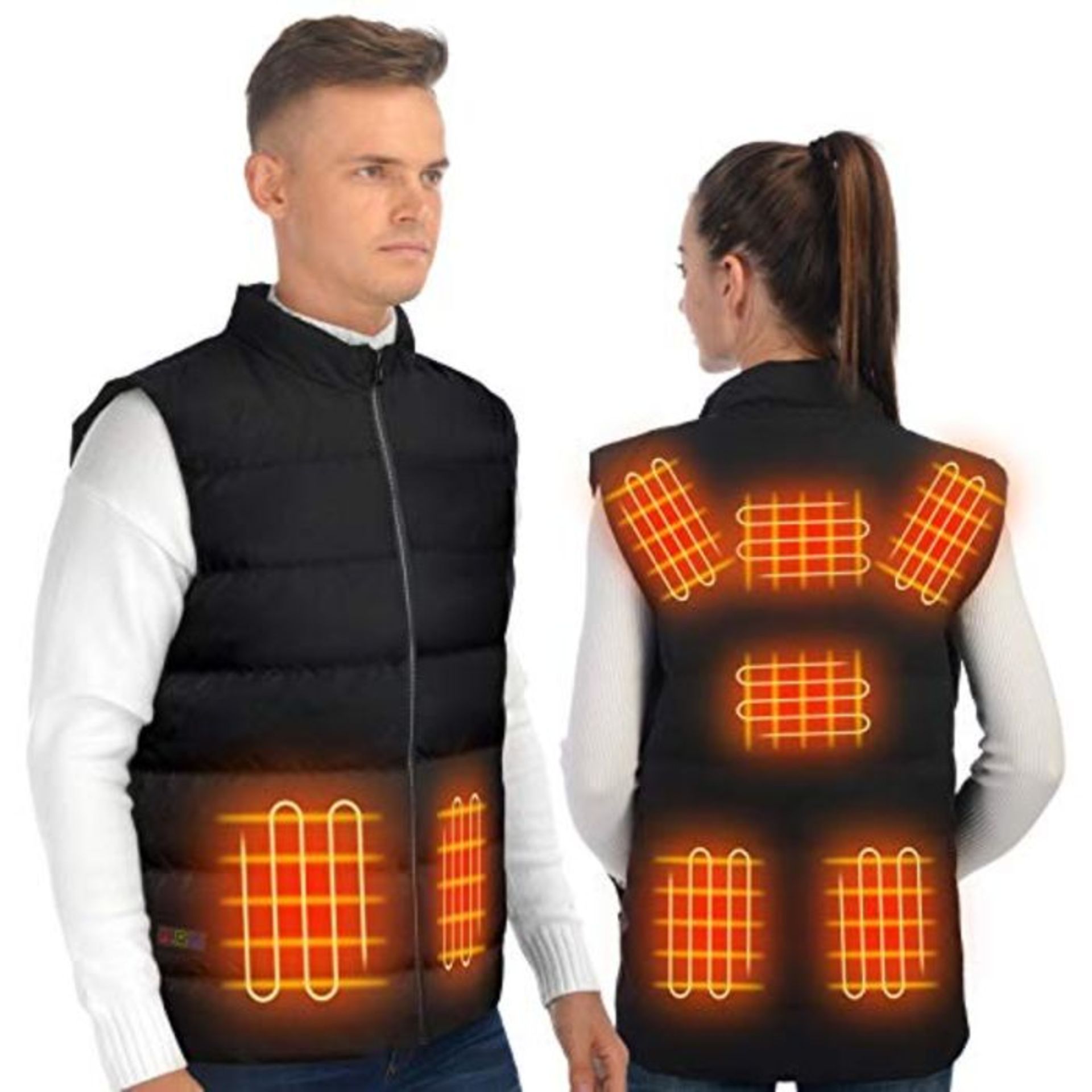 RRP £65.00 ISOPHO Heated Down Vest, USB 3 Group Control Buttons Heated Waistcoat Men's Temperatur