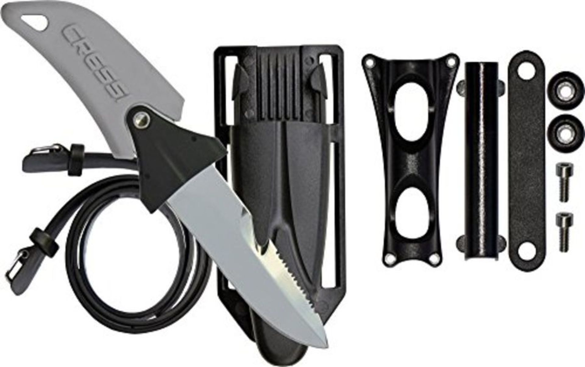 Cressi Unisex's Lama Ara Plus Apnea Knife, Black, 17.3 cm