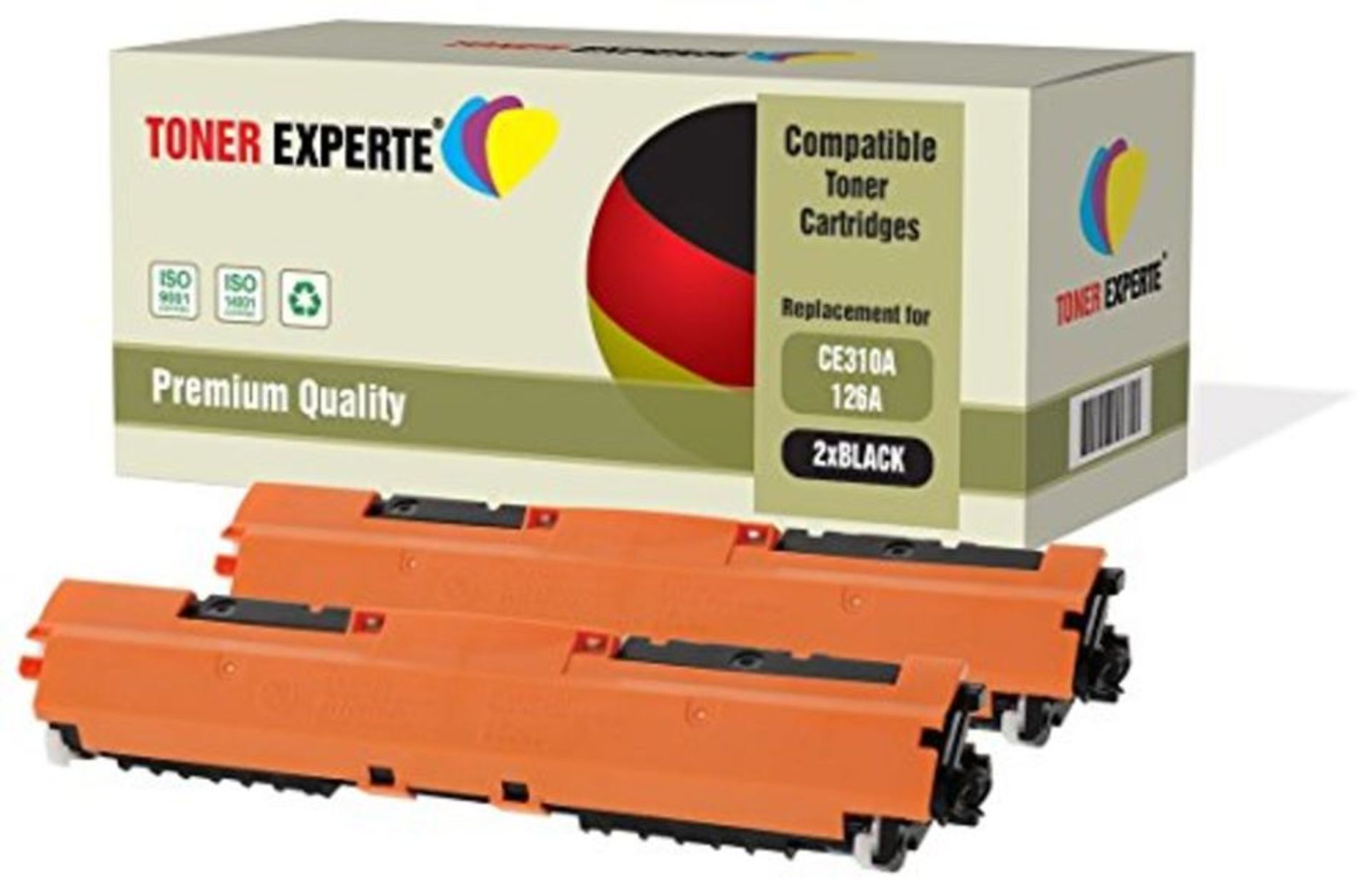 2-Pack TONER EXPERTEÂ® Compatible with HP 126A CE310A Black Premium Toner Cartridges
