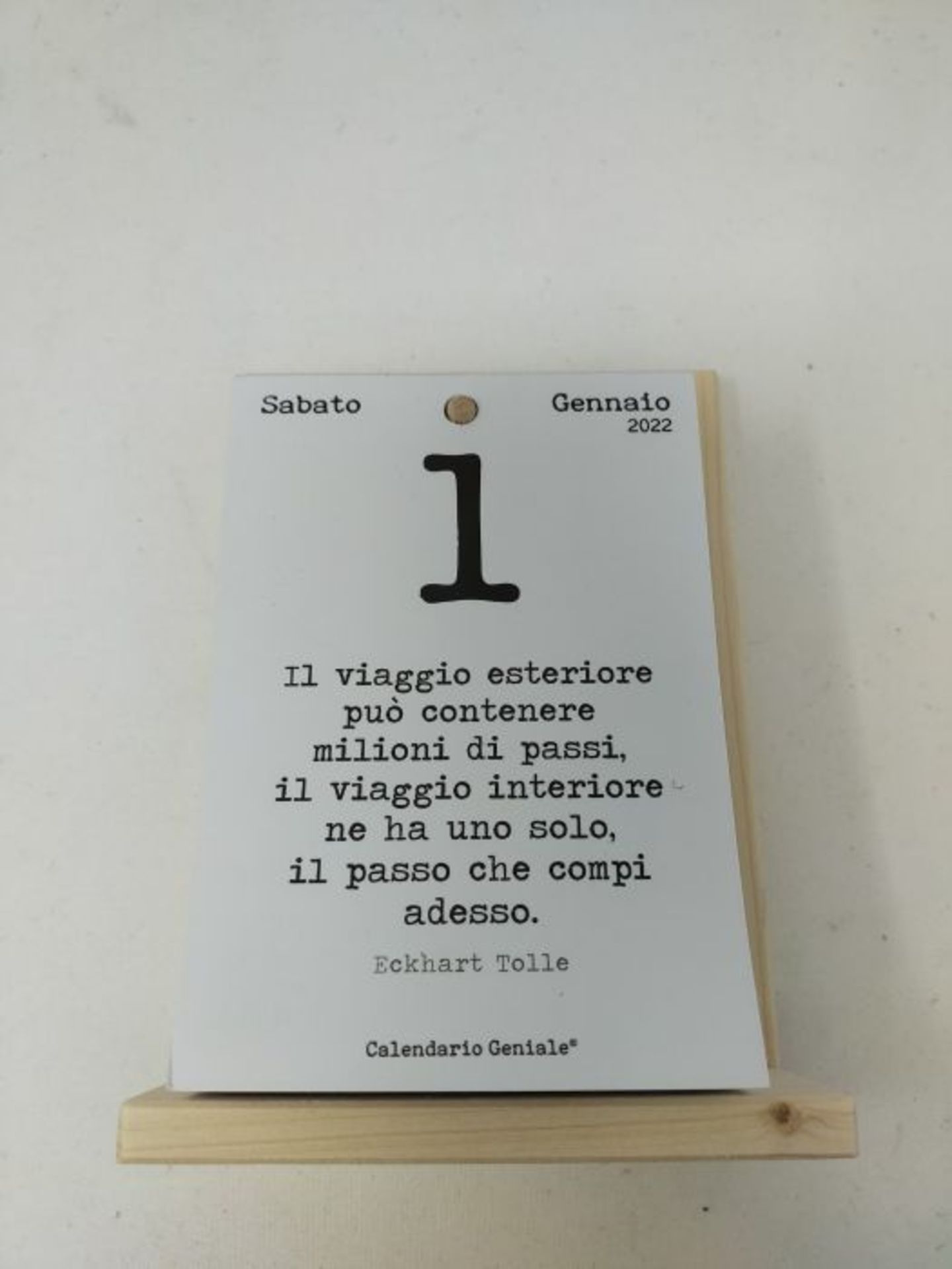 Calendario Geniale 2022. L'Originale. Supporto Legno di Abete Naturale Biologico. Idea - Image 3 of 3