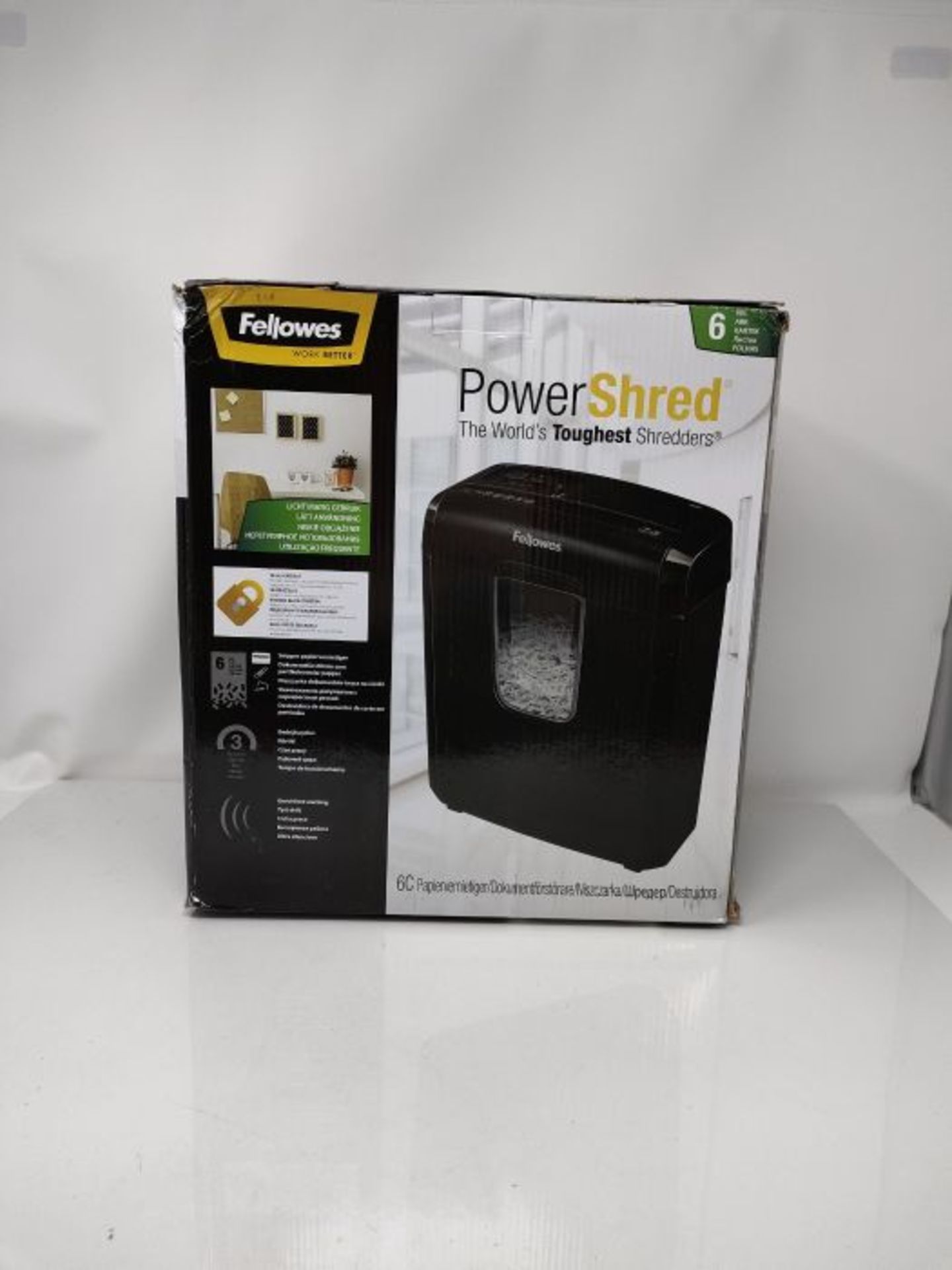 Fellowes Powershred 6C Partikelschnitt Aktenvernichter (P-4), 6 Blatt Papierschredder