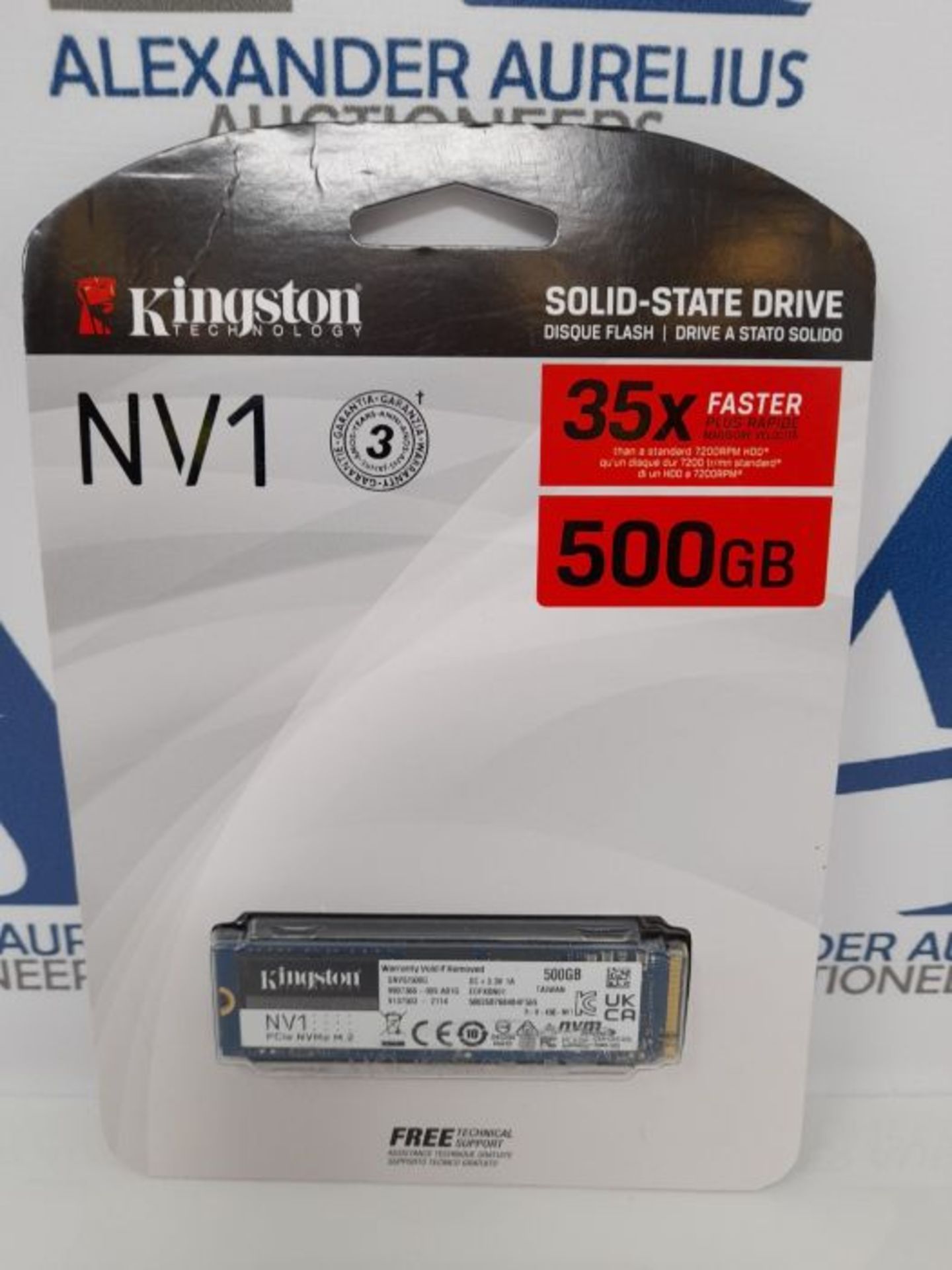 RRP £53.00 Kingston NV1 NVMe PCIe SSD 500GB M.2 2280 - SNVS/500G - Image 2 of 3