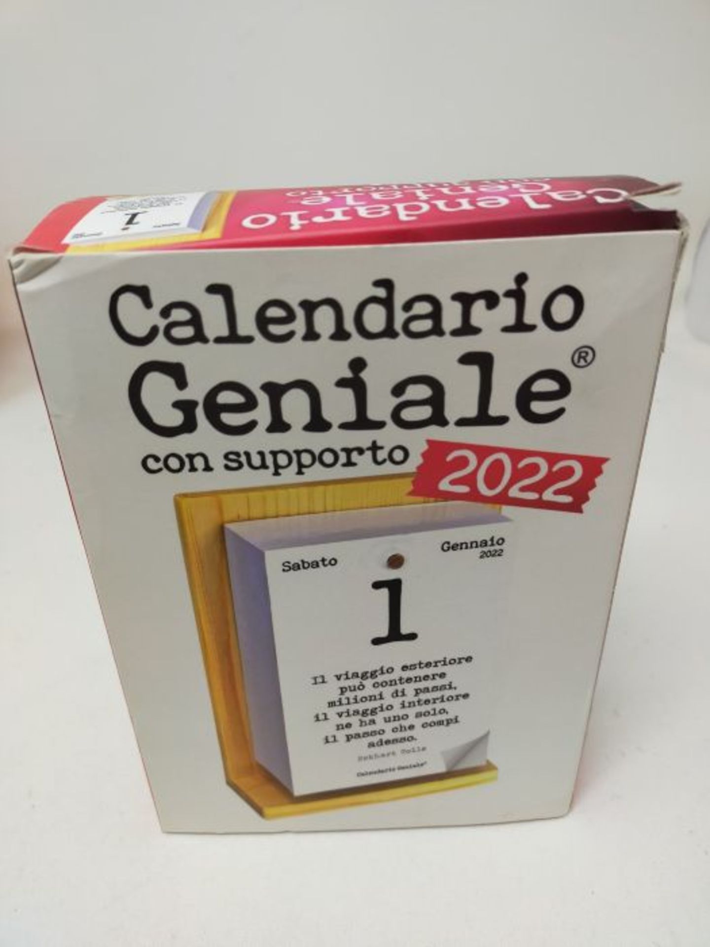Calendario Geniale 2022. L'Originale. Supporto Legno di Abete Naturale Biologico. Idea - Image 2 of 3
