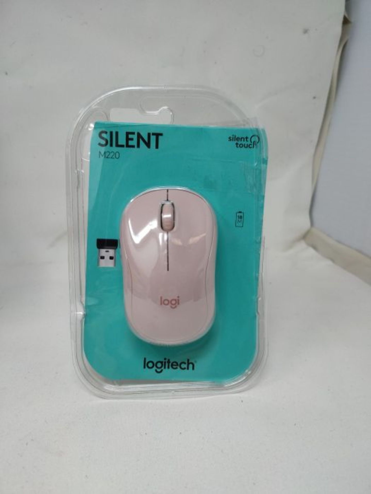 Logitech M220 SILENT Wireless Mouse, 2.4 GHz with USB Receiver, 1000 DPI Optical Track - Image 2 of 3