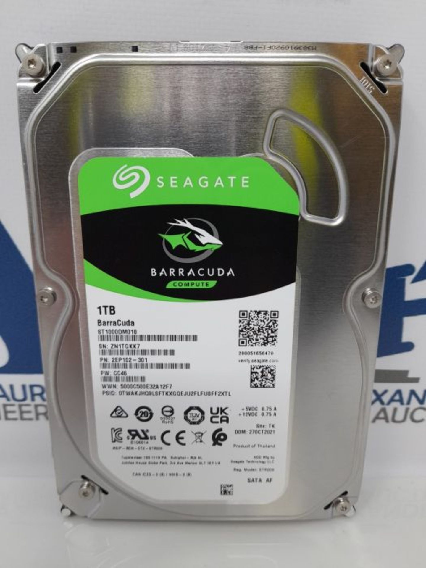 Seagate BarraCuda, 1 To, Disque dur interne HDD â¬  3,5" SATA 6 Gbit/s 7 200 tr/m - Image 2 of 3