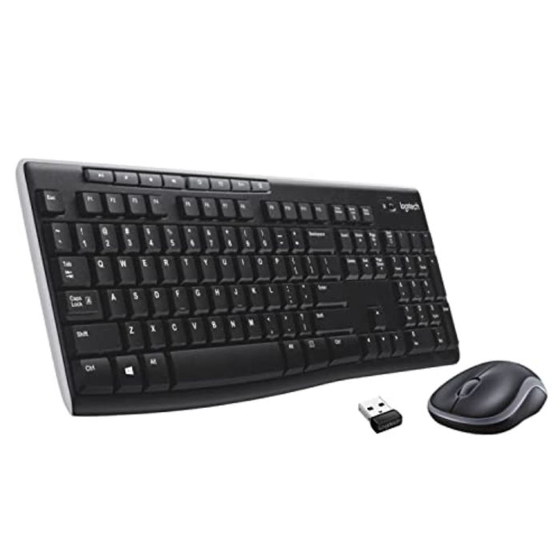 Logitech MK270 Wireless Keyboard and Mouse Combo for Windows, 2.4 GHz Wireless, Compac