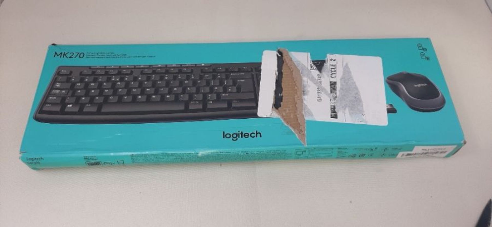 Logitech MK270 Wireless Keyboard and Mouse Combo for Windows, 2.4 GHz Wireless, Compac - Image 2 of 3