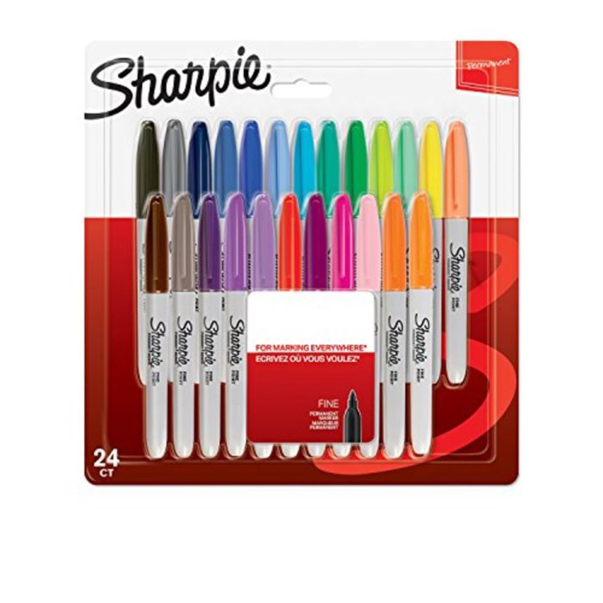 [INCOMPLETE] Sharpie Permanent Markers | Fine Point | Assorted Colours | 24 Count