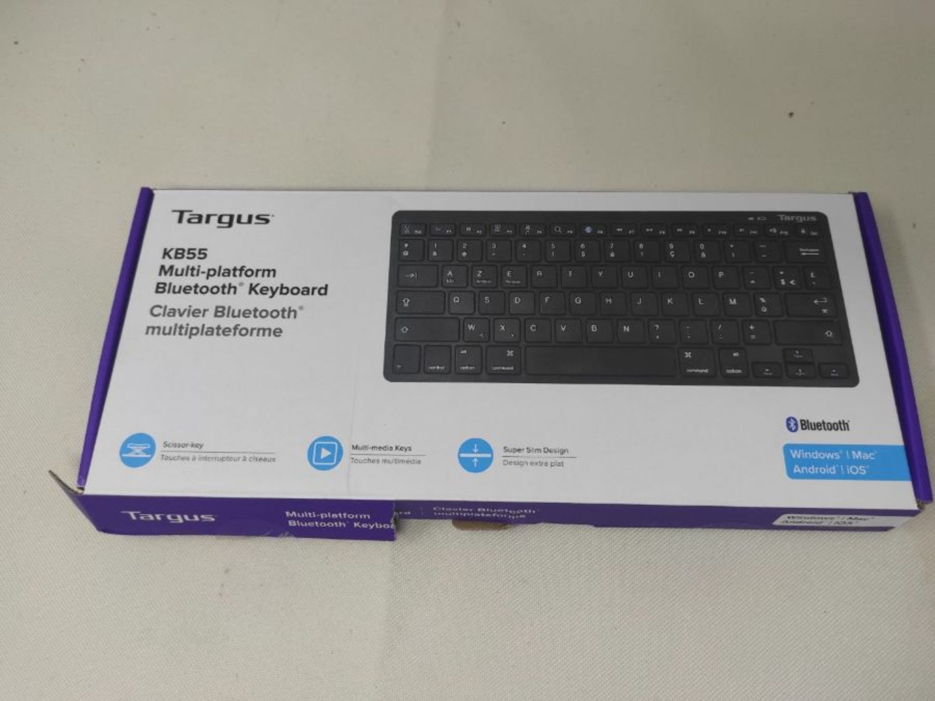 Targus Multi-Platform - Keyboard - wireless - Bluetooth 3.0 - AZERTY - French - black - Image 2 of 3
