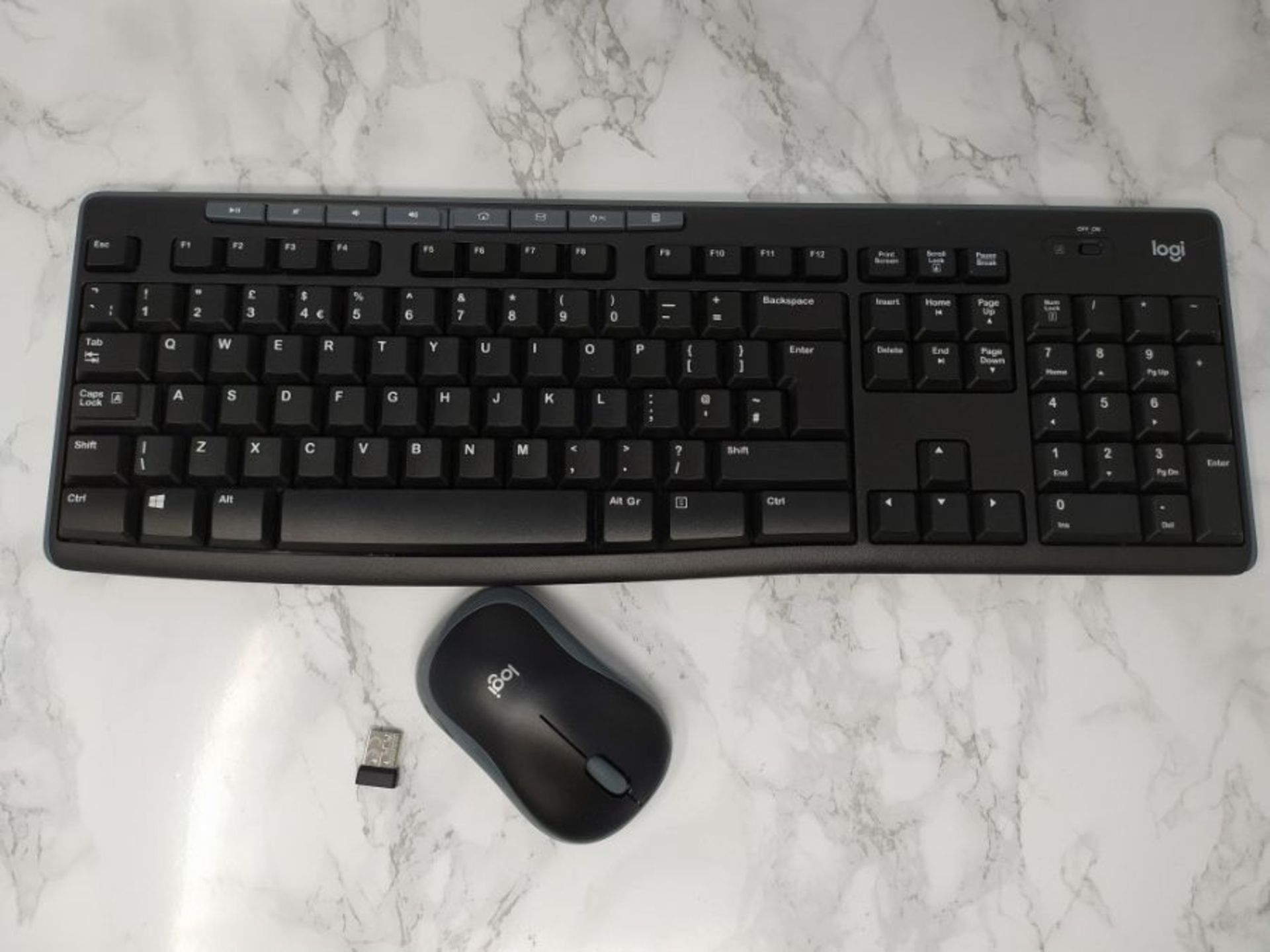 Logitech MK270 Wireless Keyboard and Mouse Combo for Windows, 2.4 GHz Wireless, Compac - Image 2 of 2