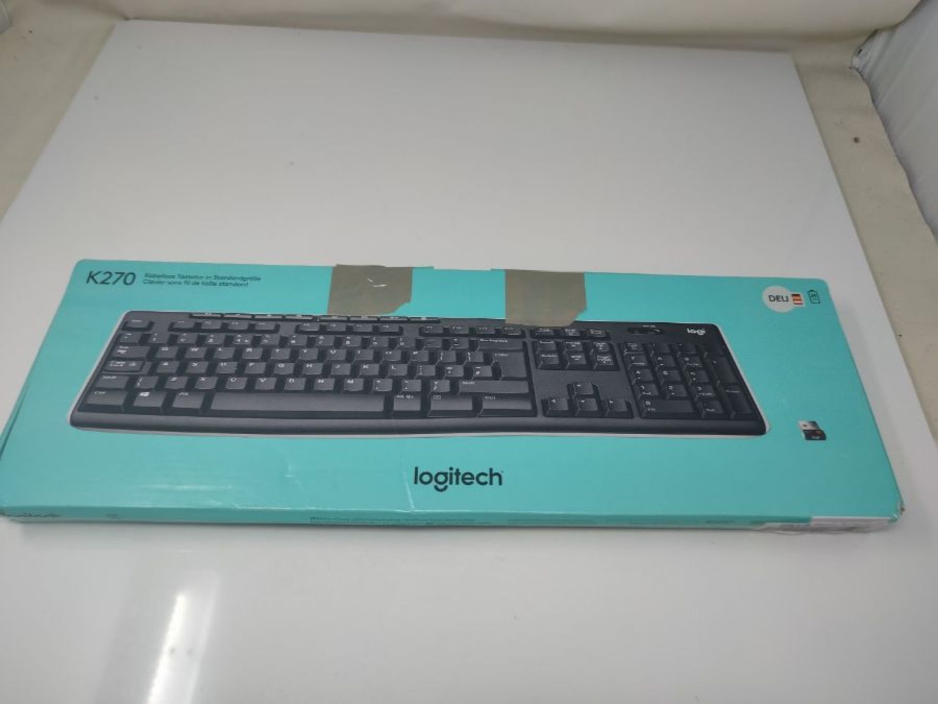 Logitech K270 Wireless Keyboard for Windows, QWERTZ German Layout - Black - Image 2 of 3