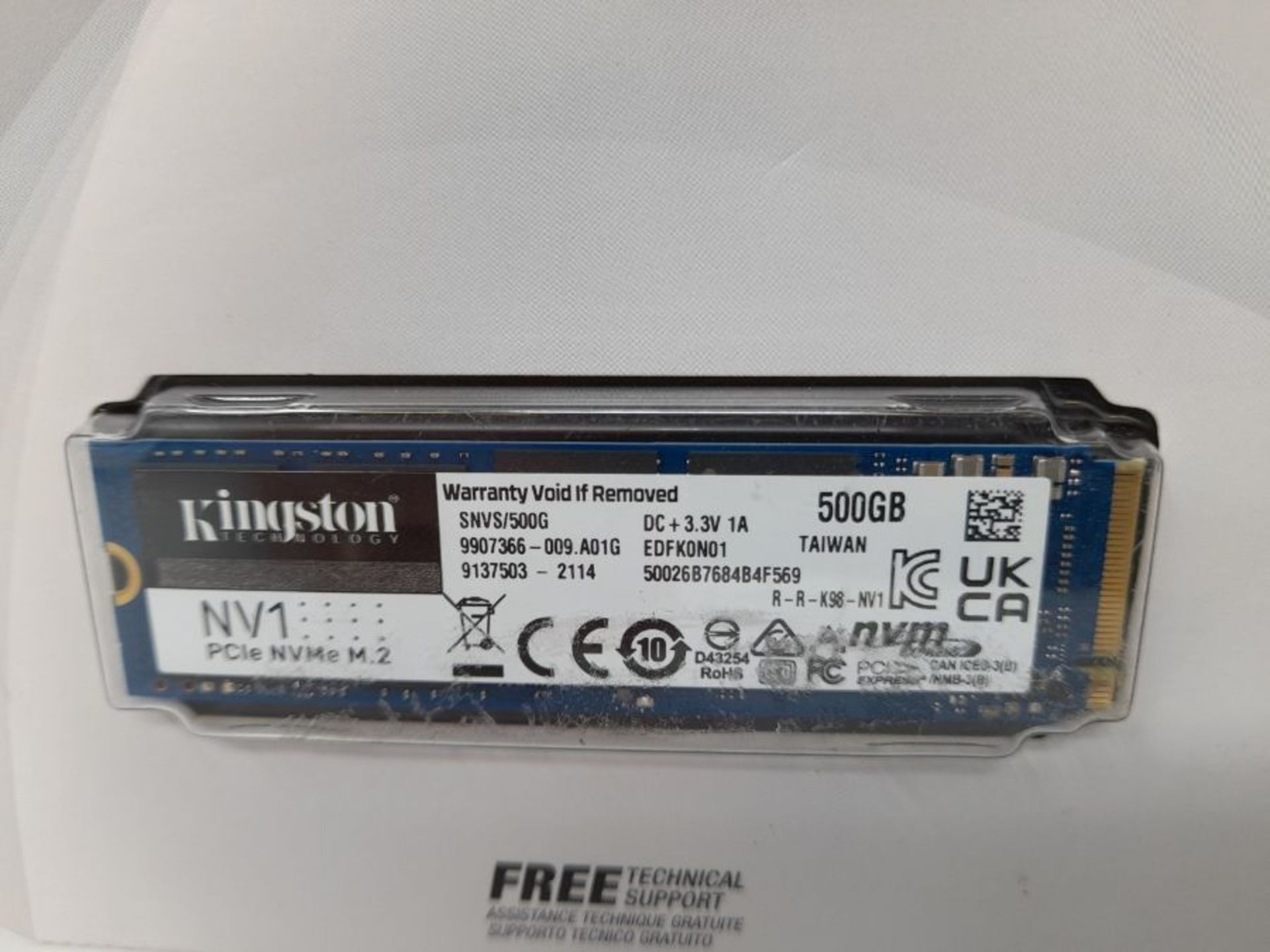 RRP £53.00 Kingston NV1 NVMe PCIe SSD 500GB M.2 2280 - SNVS/500G - Image 3 of 3