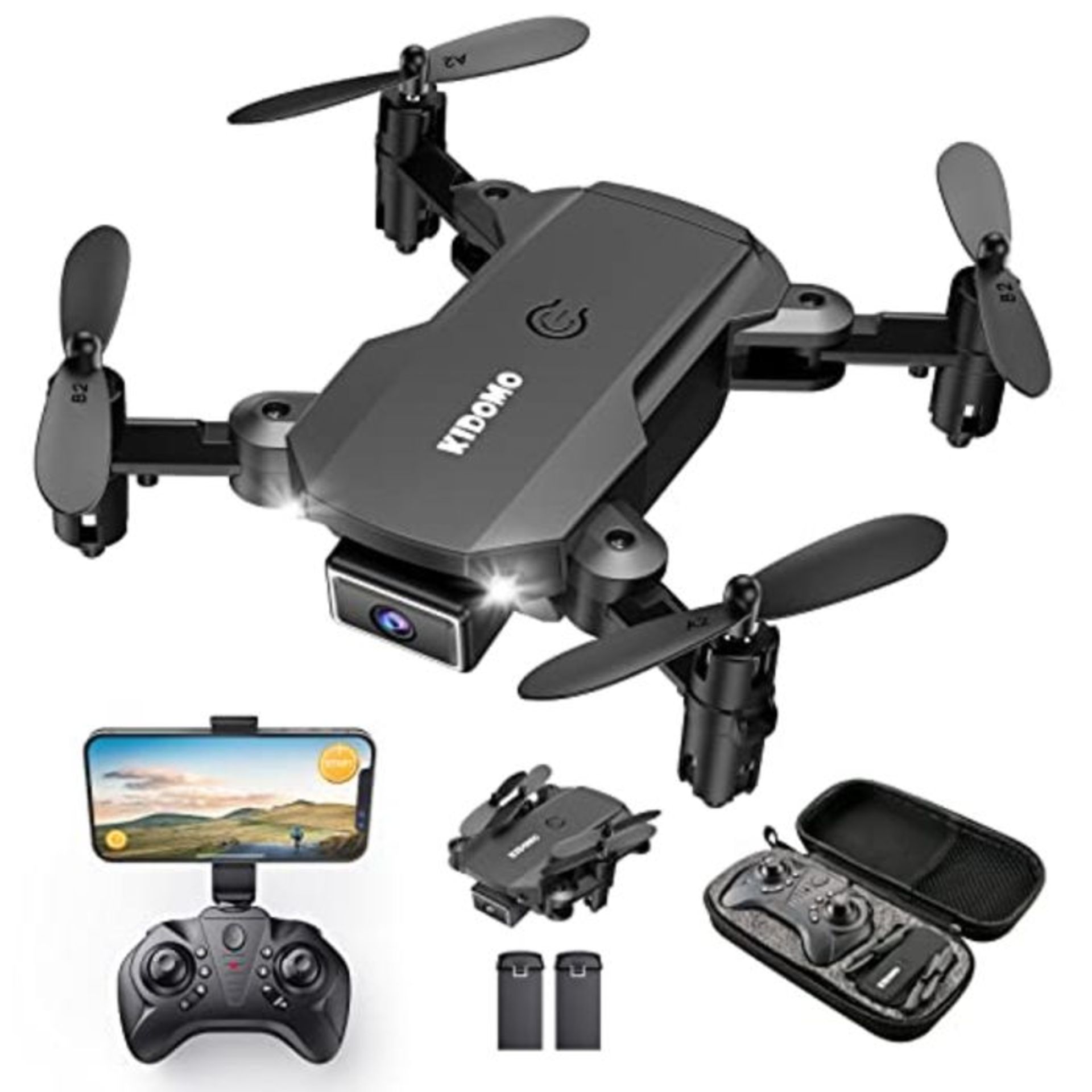 RRP £59.00 Mini Drone with camera for Kids and Adults - KIDOMO F02 Rc Plane 1080P HD FPV Live Vid