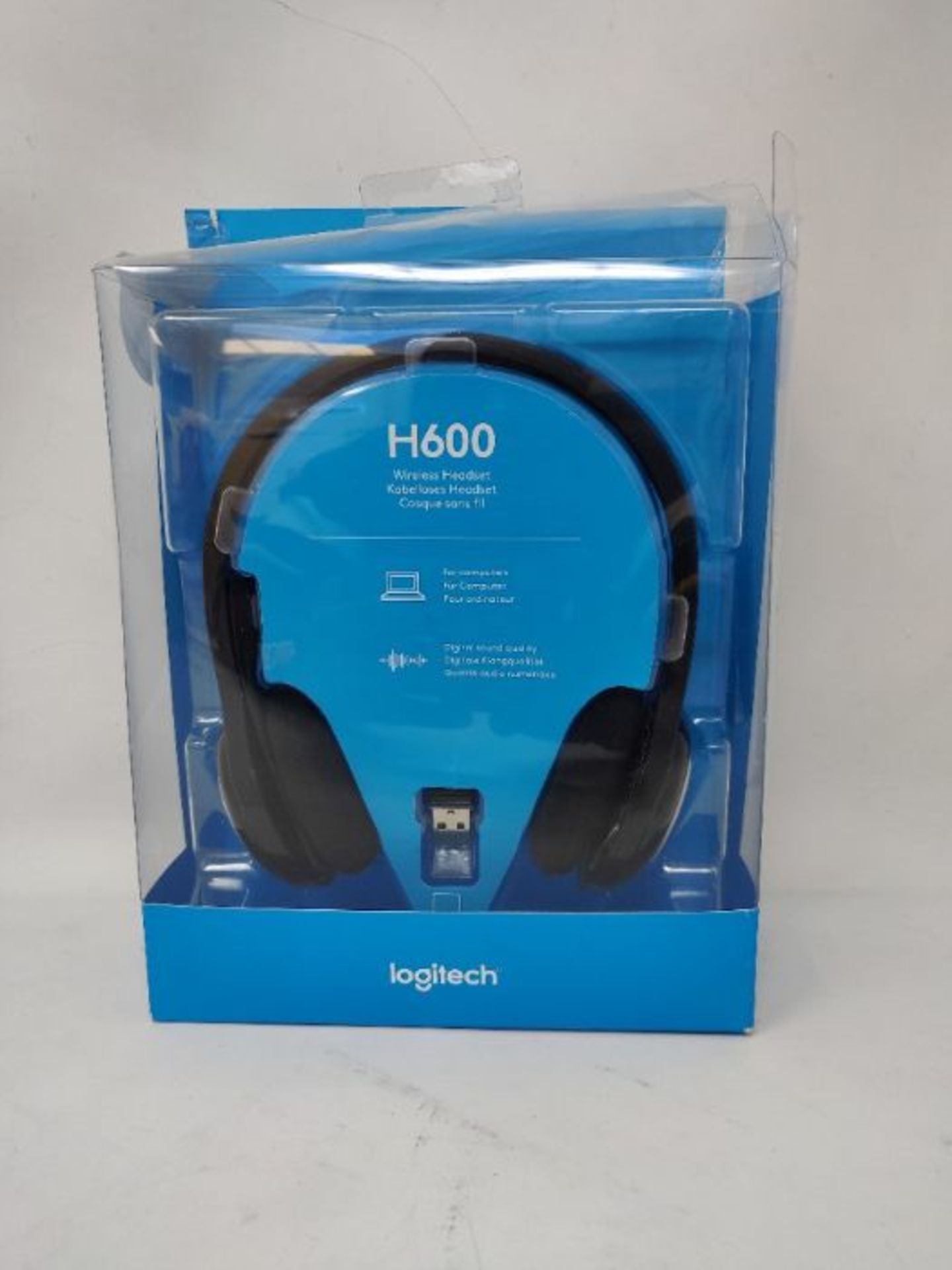 RRP £51.00 Logitech H600 Wireless Headset, Stereo Headphones with Rotating Noise-Cancelling Micro - Image 2 of 3