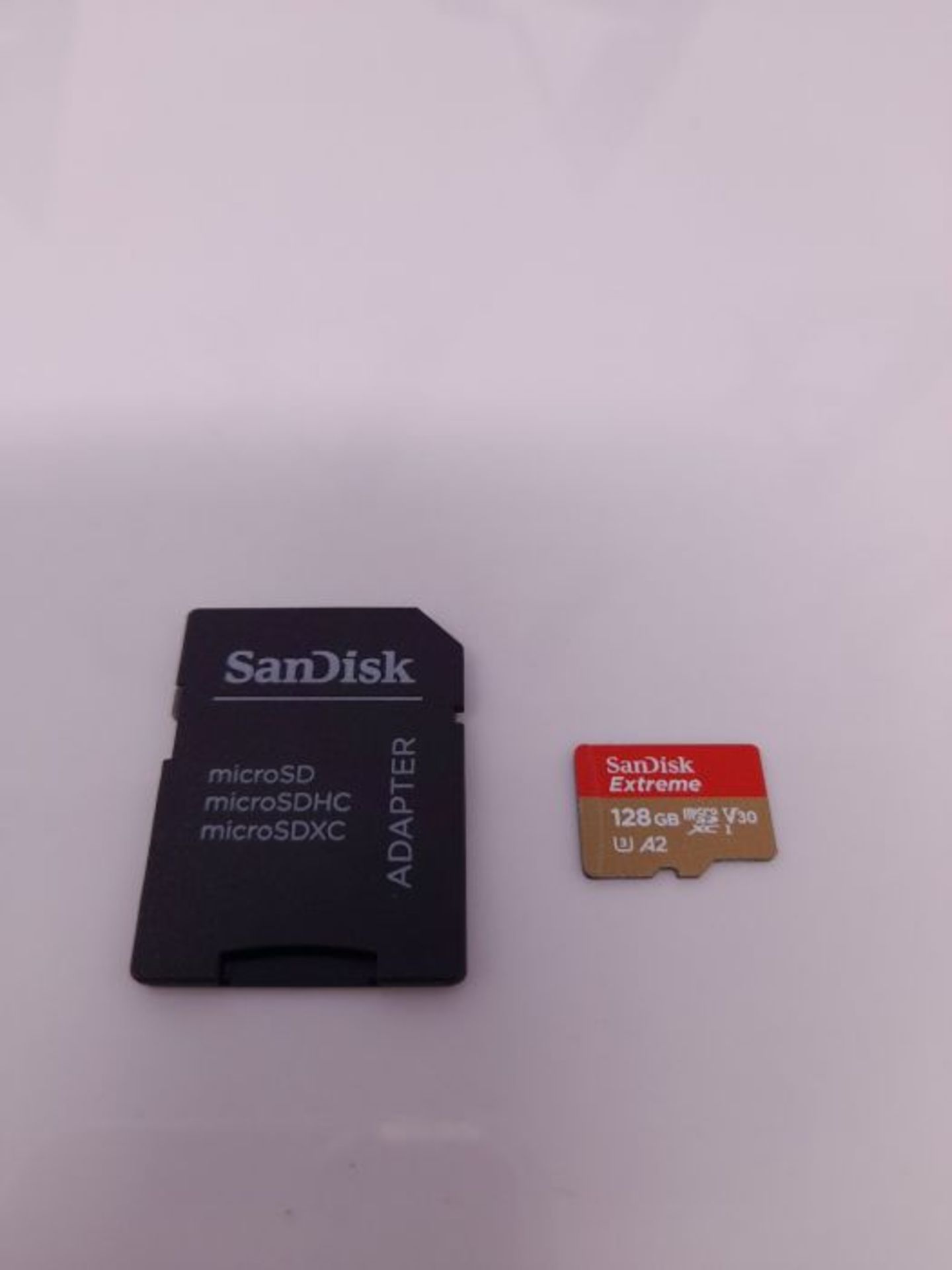 SanDisk Extreme Scheda di Memoria microSDXC da 128 GB e adattatore SD con App Performa - Image 2 of 2