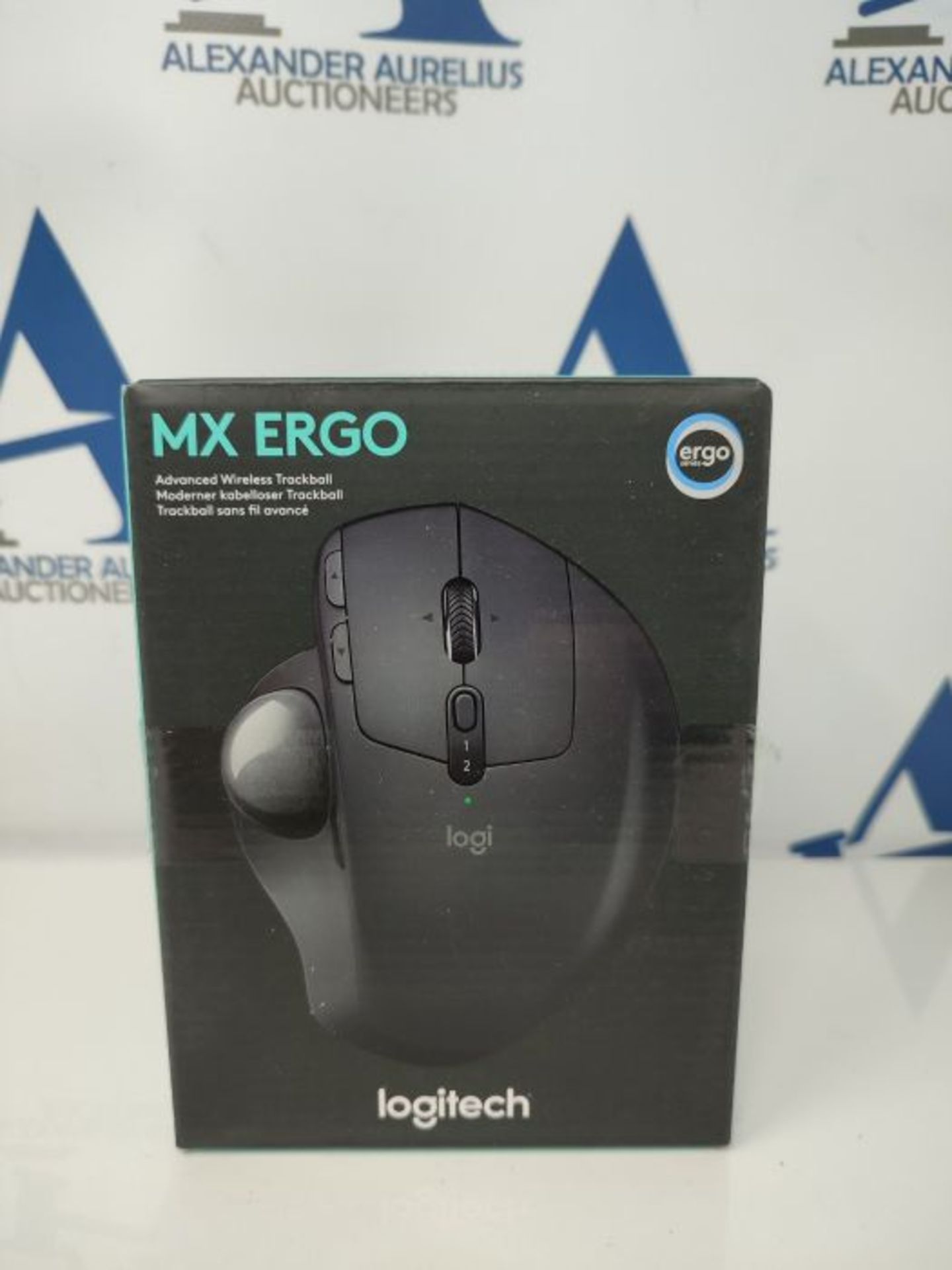 RRP £79.00 Logitech MX Ergo Wireless Trackball Mouse, Bluetooth Or 2.4GHz with Unifying USB-Recei - Image 2 of 3