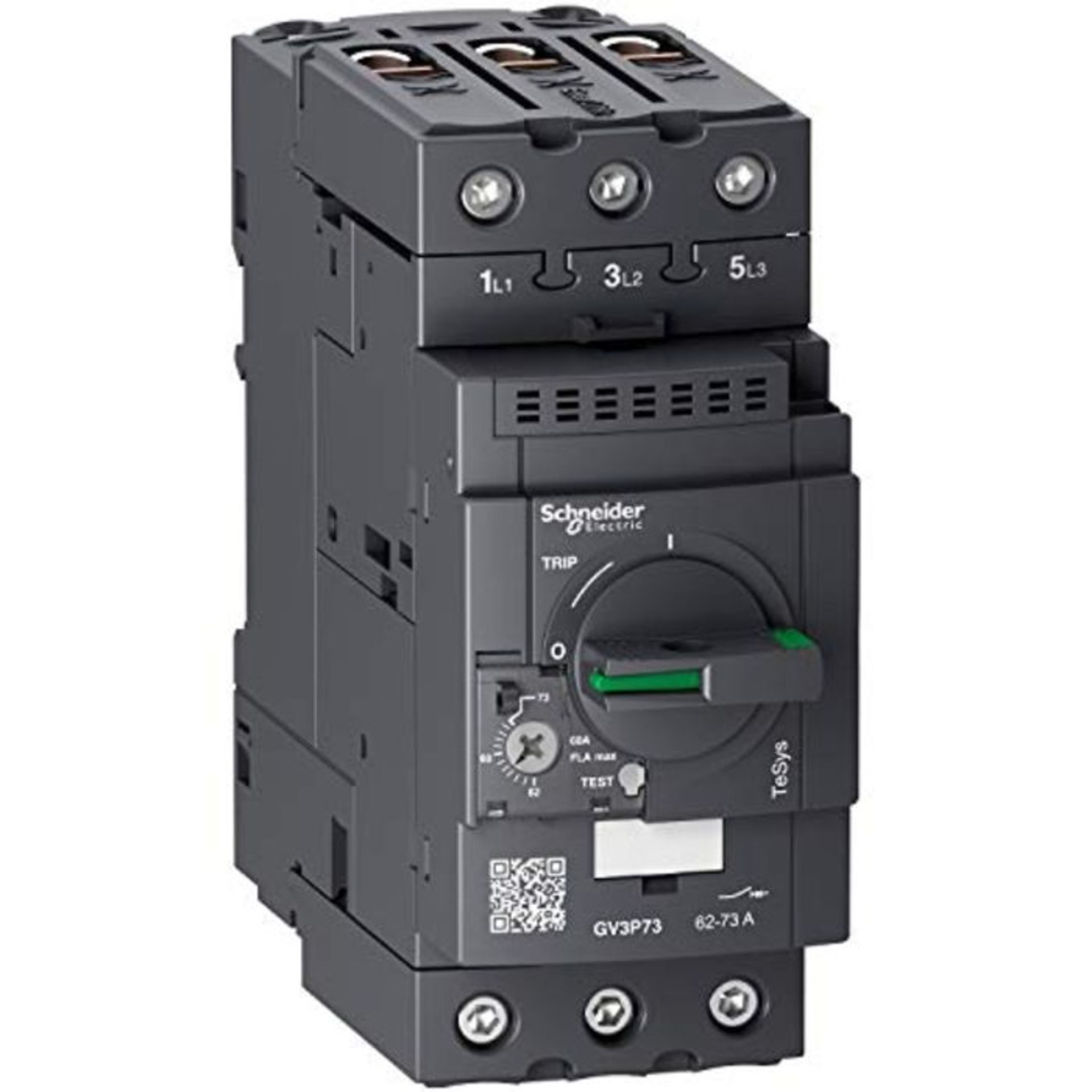 RRP £247.00 Schneider Electric, TeSys GV3P thermal-magn motor circuit breaker 62-73A EverLink, GV3
