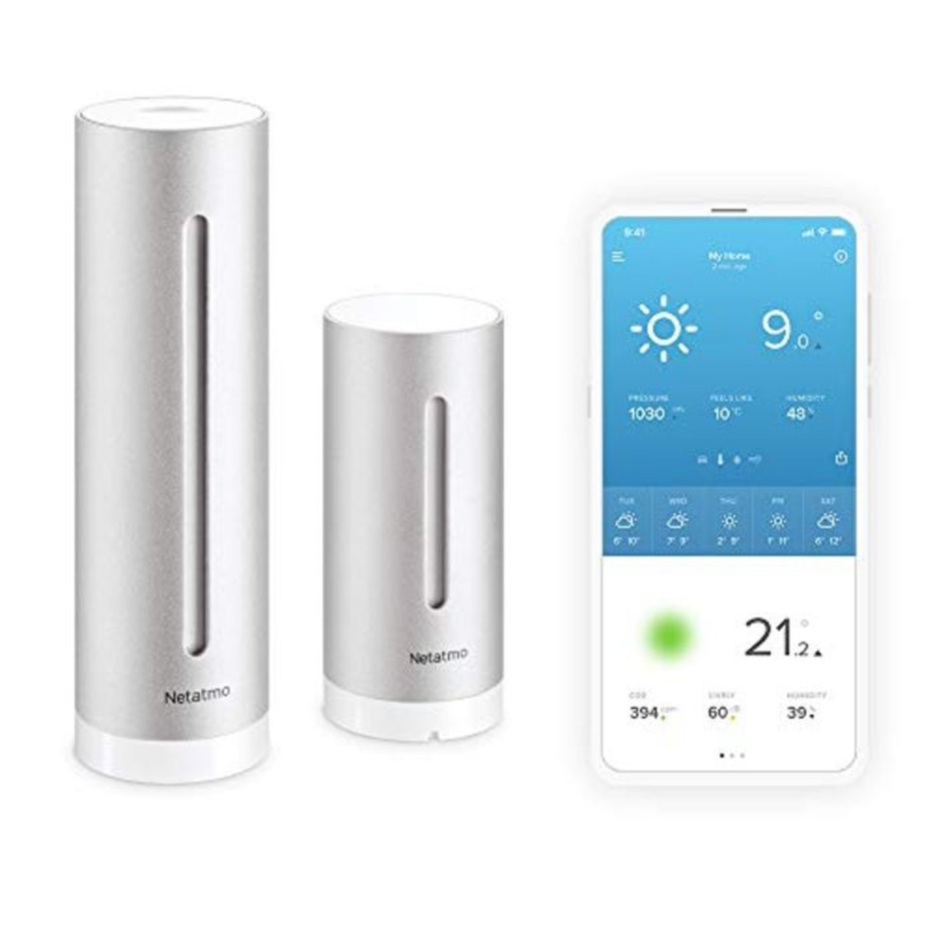 RRP £143.00 Netatmo Weather Station Indoor Outdoor with Wireless Outdoor Sensor - Compatible with