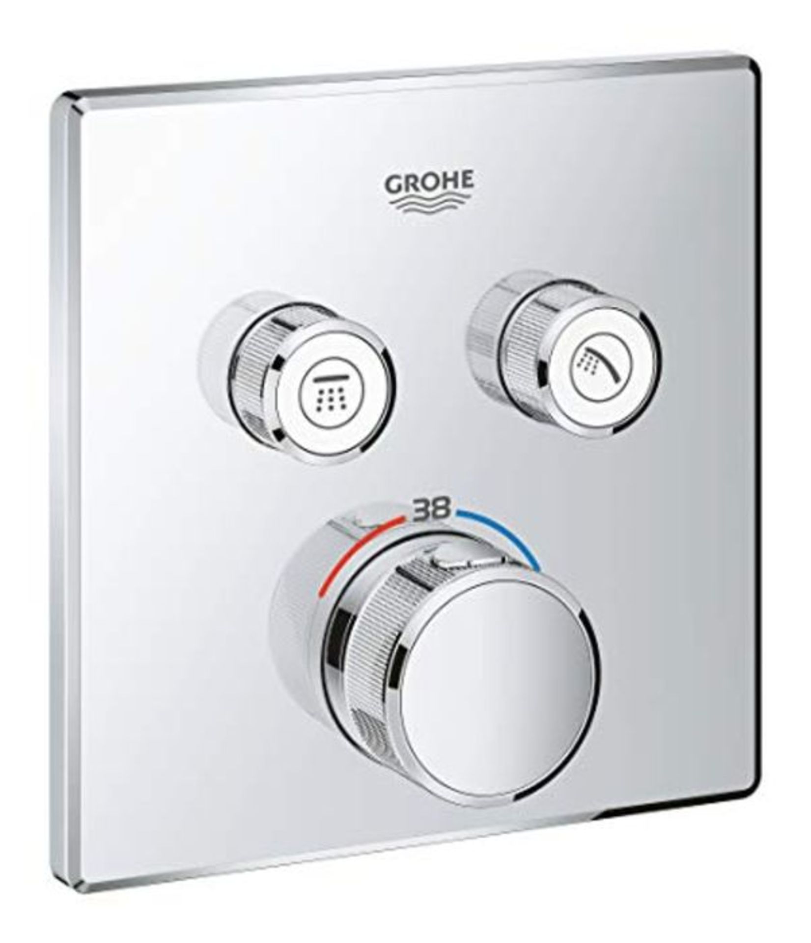 RRP £345.00 GROHE 29124000 | Grohtherm SmartControl Thermostat Concealed | Square | 2 Valves
