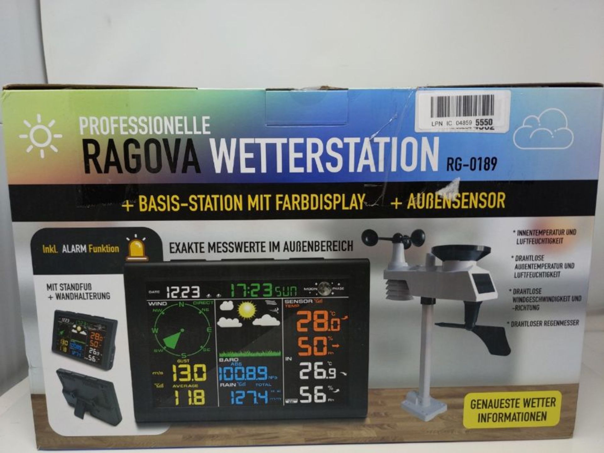 RRP £155.00 ragova R0835 Weather Station, Black - Image 2 of 3