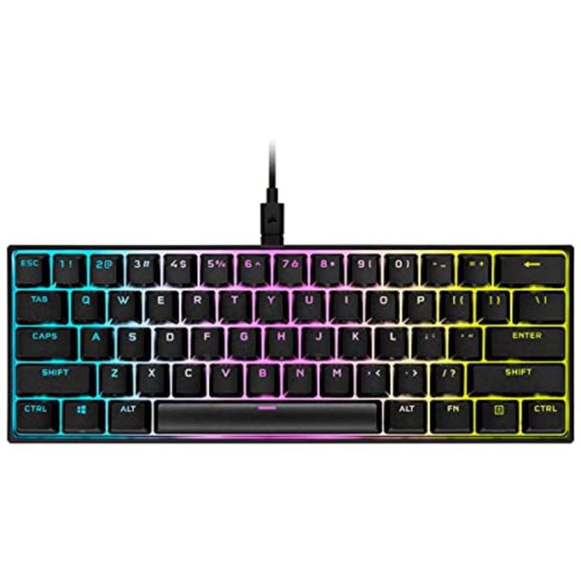 RRP £99.00 Corsair K65 RGB MINI 60% Mechanische Gaming-Tastatur (Anpassbare RGB-Beleuchtung einze