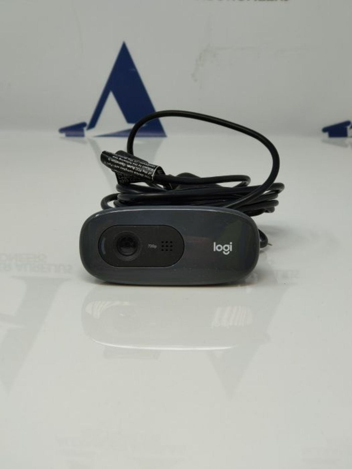 Logitech C270 Webcam, HD 720p, 60° Sichtfeld, Fester Fokus, Belichtungskorrektur, USB - Image 3 of 3