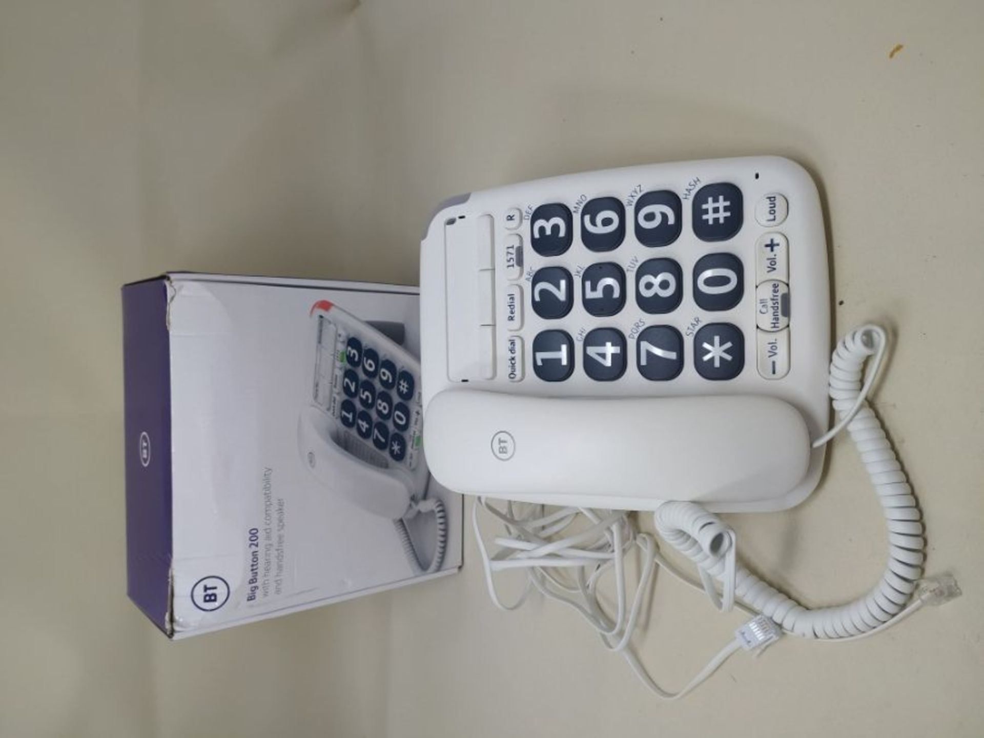 BT Big Button 200 Corded Telephone, White - Image 2 of 2