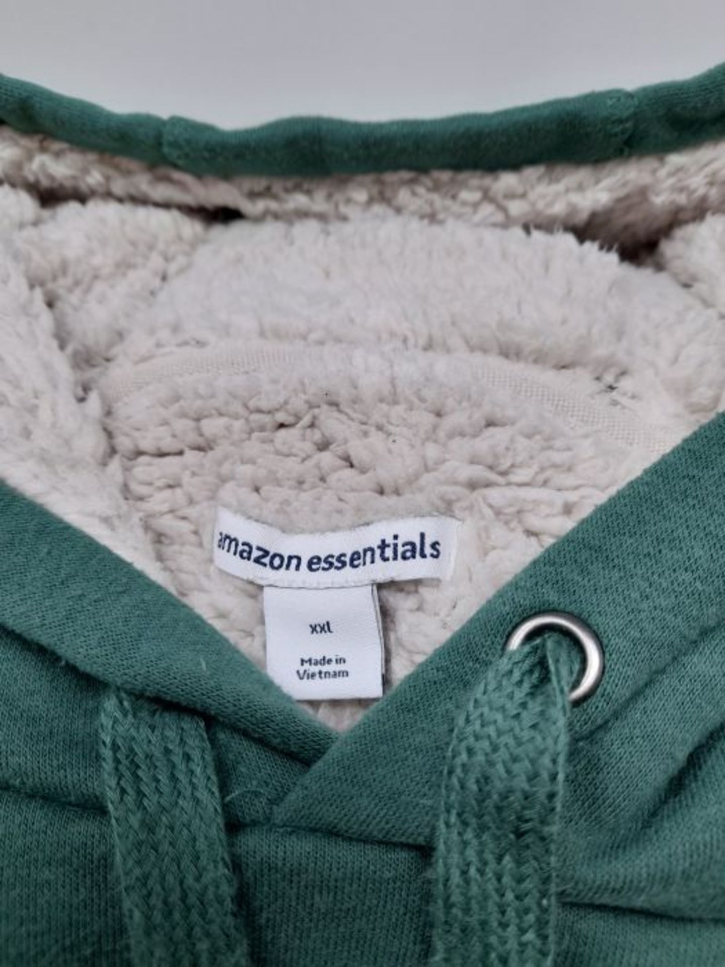 Amazon Essentials Sherpa-Lined Pullover Hoodie Sweatshirt Maglione, Verde, XXL - Image 3 of 3