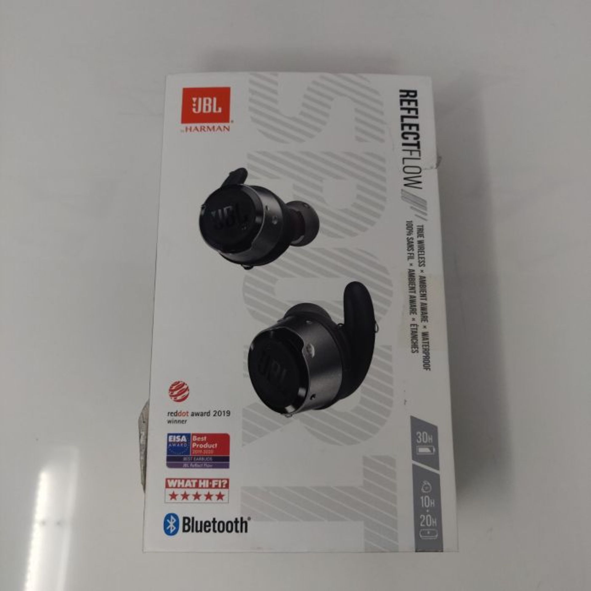 RRP £126.00 JBL Reflect Flow - Truly Wireless in-Ear Sport Headphones in Black - Image 2 of 3