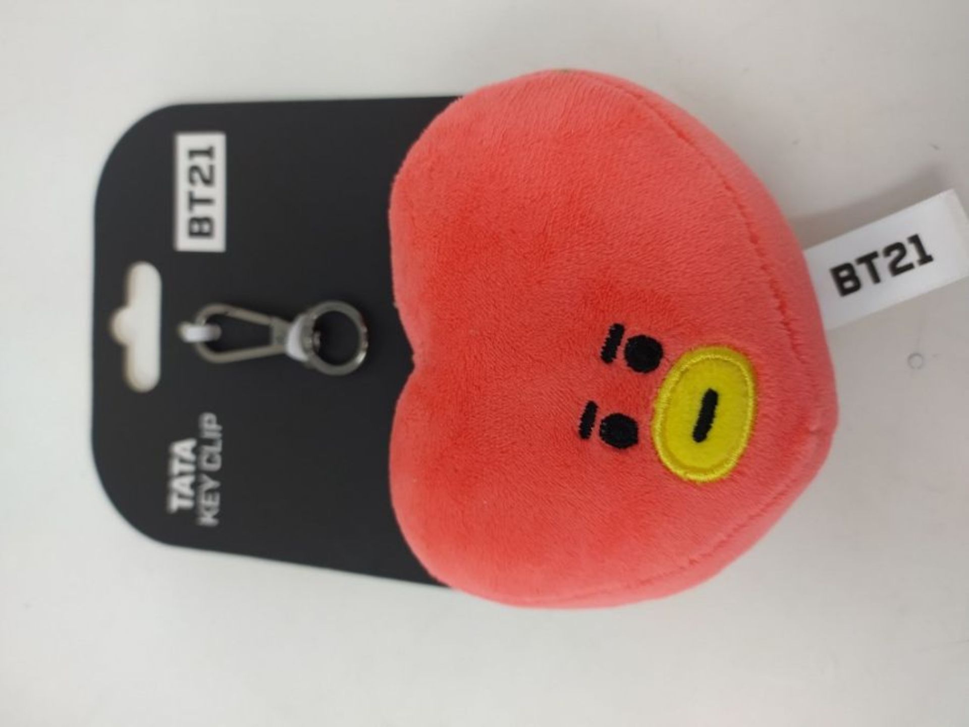 AURORA BT21 Official Merchandise, TATA Plush Key Clip, 61335, Blue and Red - Image 2 of 2