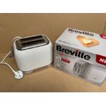 Breville VTT526 Impressions 2-Slice Toaster, Featuring High-Lift, White with Chrome Tr