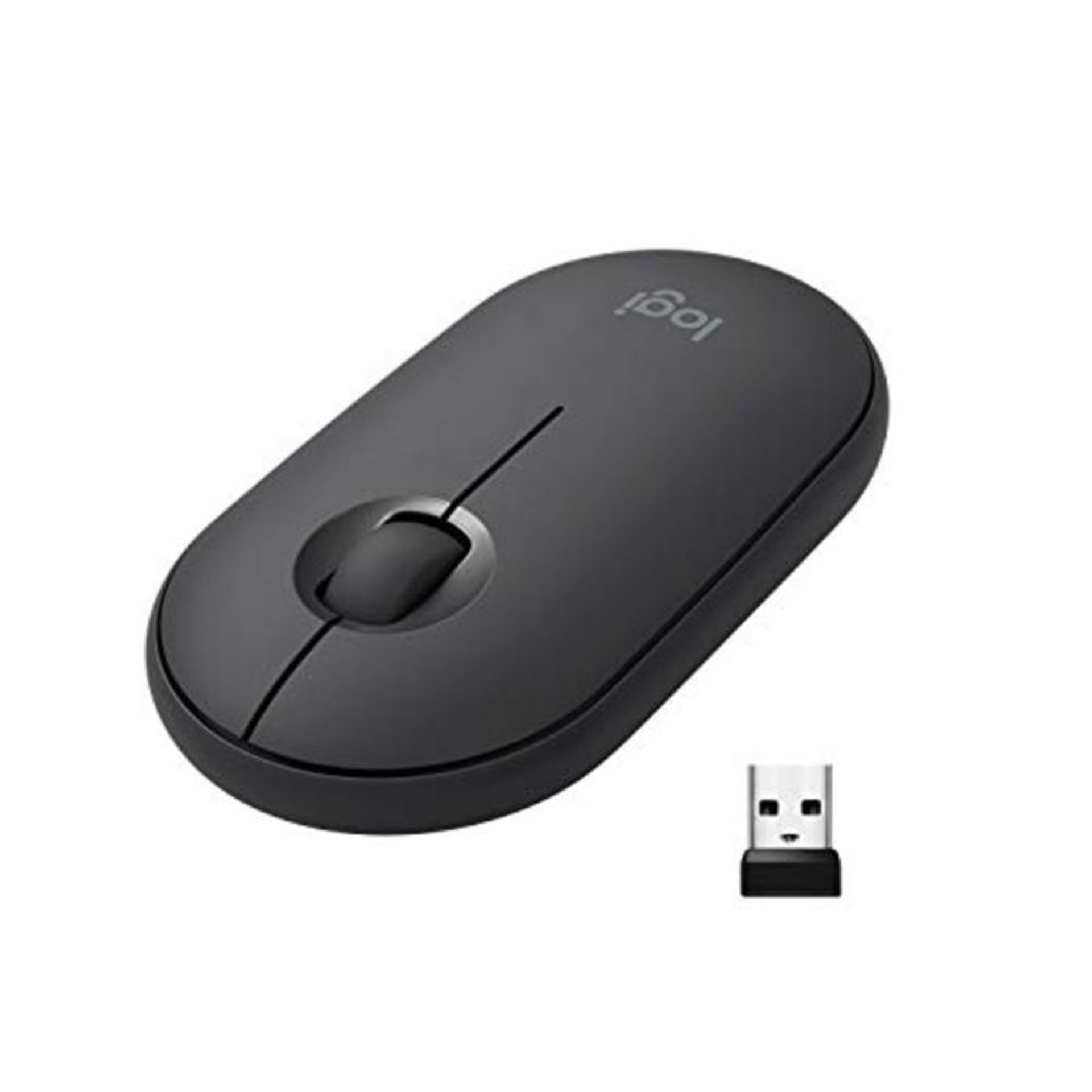 Logitech Pebble Wireless Mouse, Bluetooth or 2.4 GHz with USB Mini-Receiver, Silent, S