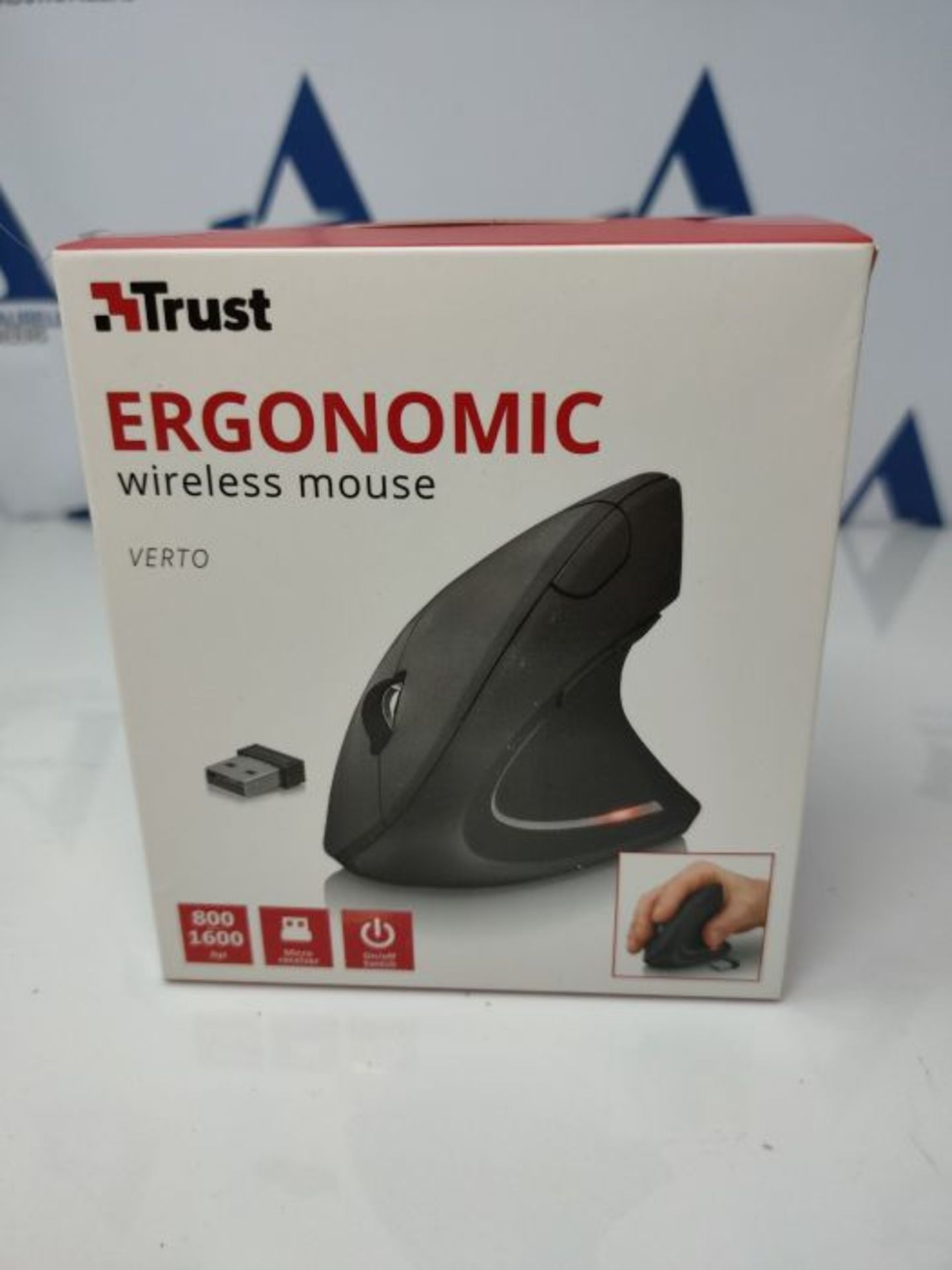 [INCOMPLETE] Trust 22879 Verto Wireless Vertikale Ergonomische Maus (Vorbeugung Gegen - Image 2 of 3