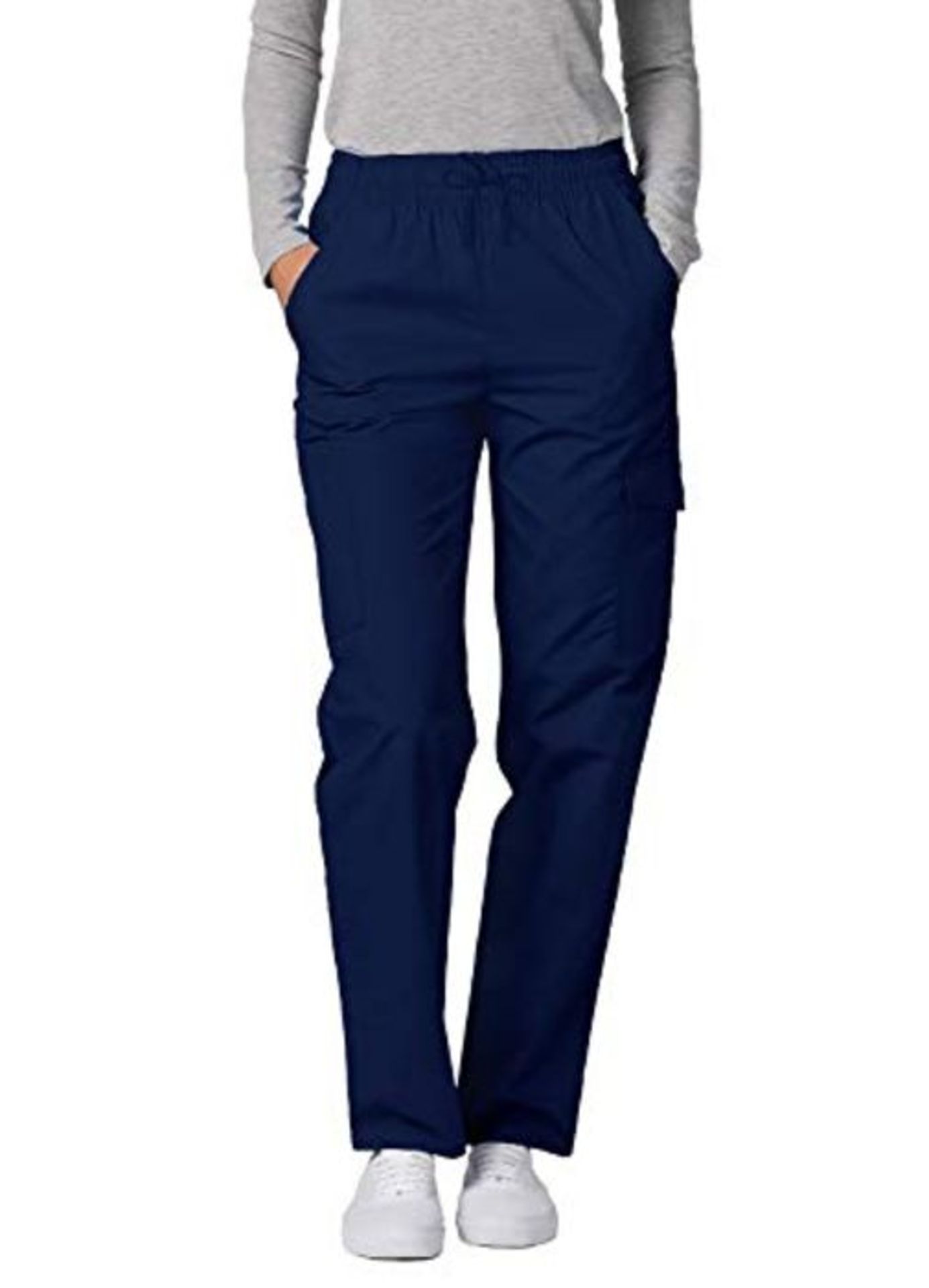 Adar Universal Scrubs for Women - Tapered Cargo Scrub Pants - 506 - Navy - 3X