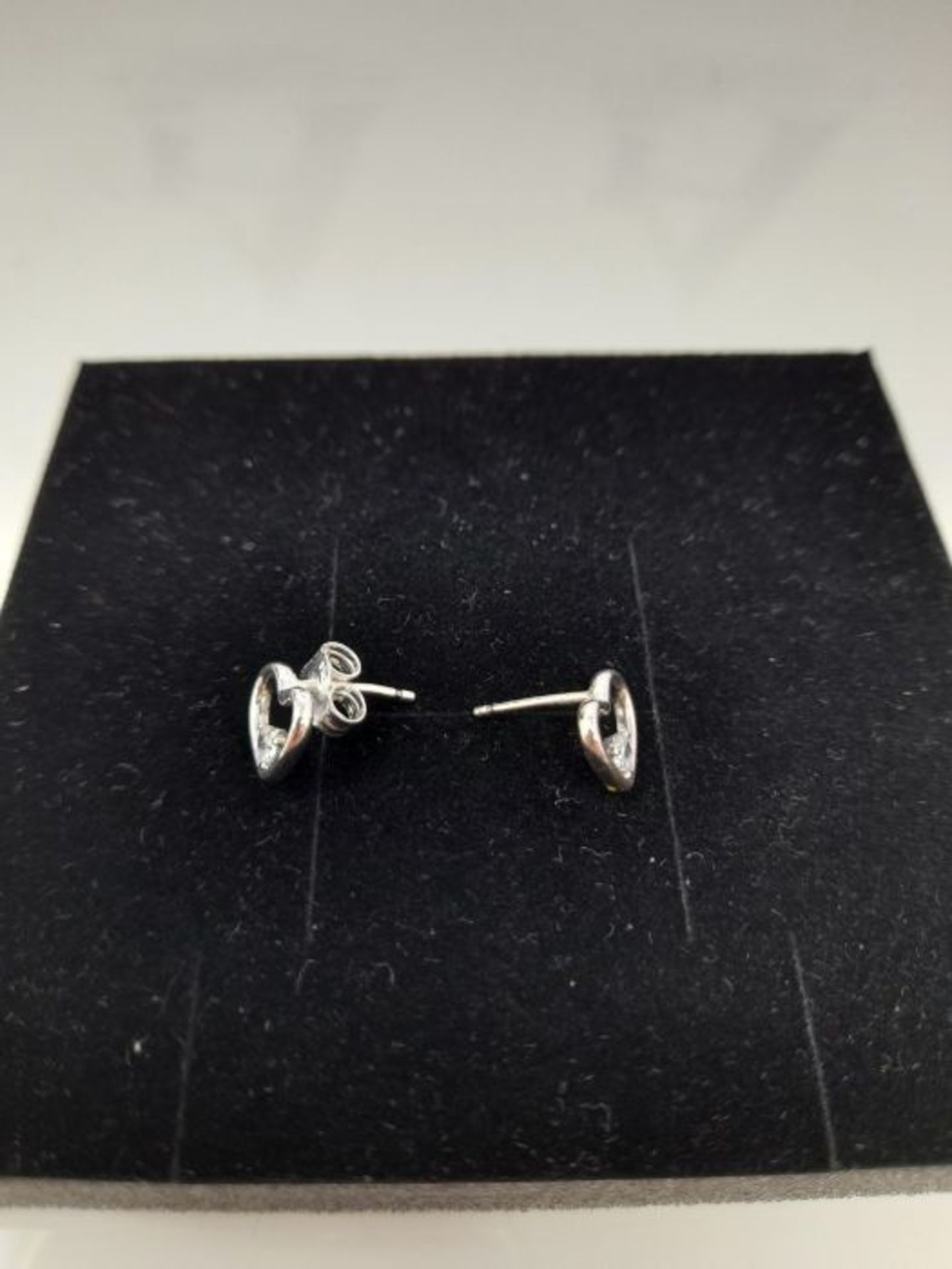 [INCOMPLETE] Pandora Moments Women's Sterling Silver Asymmetrical Heart Stud Earrings - Image 3 of 3