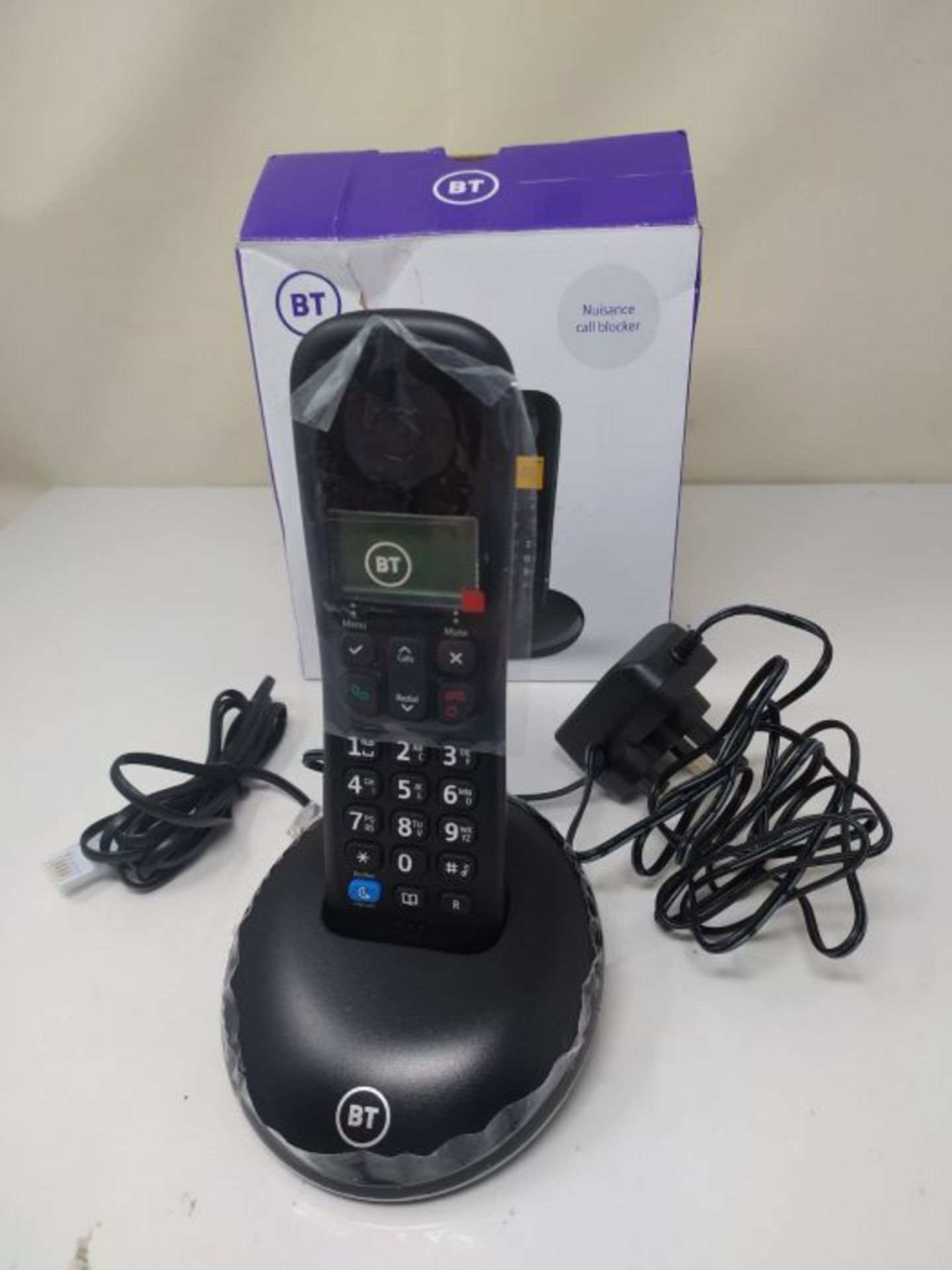 BT Everyday Cordless Home Phone with Basic Call Blocking, Single Handset Pack, Black - Image 2 of 2