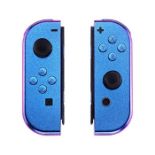 eXtremeRate Chameleon Purple Blue Joy con Handheld Controller Housing with Full Set Bu